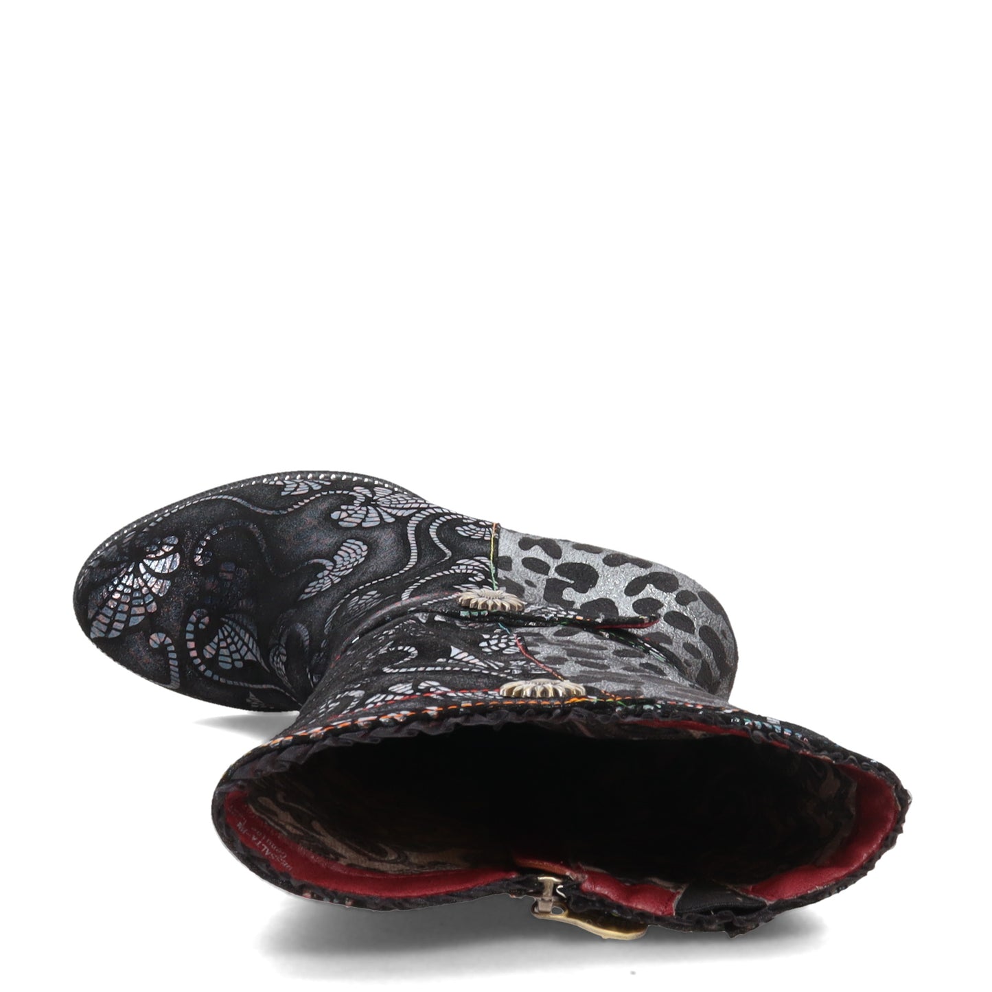 Peltz Shoes Women's Spring Step L'Artiste Dessalta Boot Black Multi DESSALTA-BM