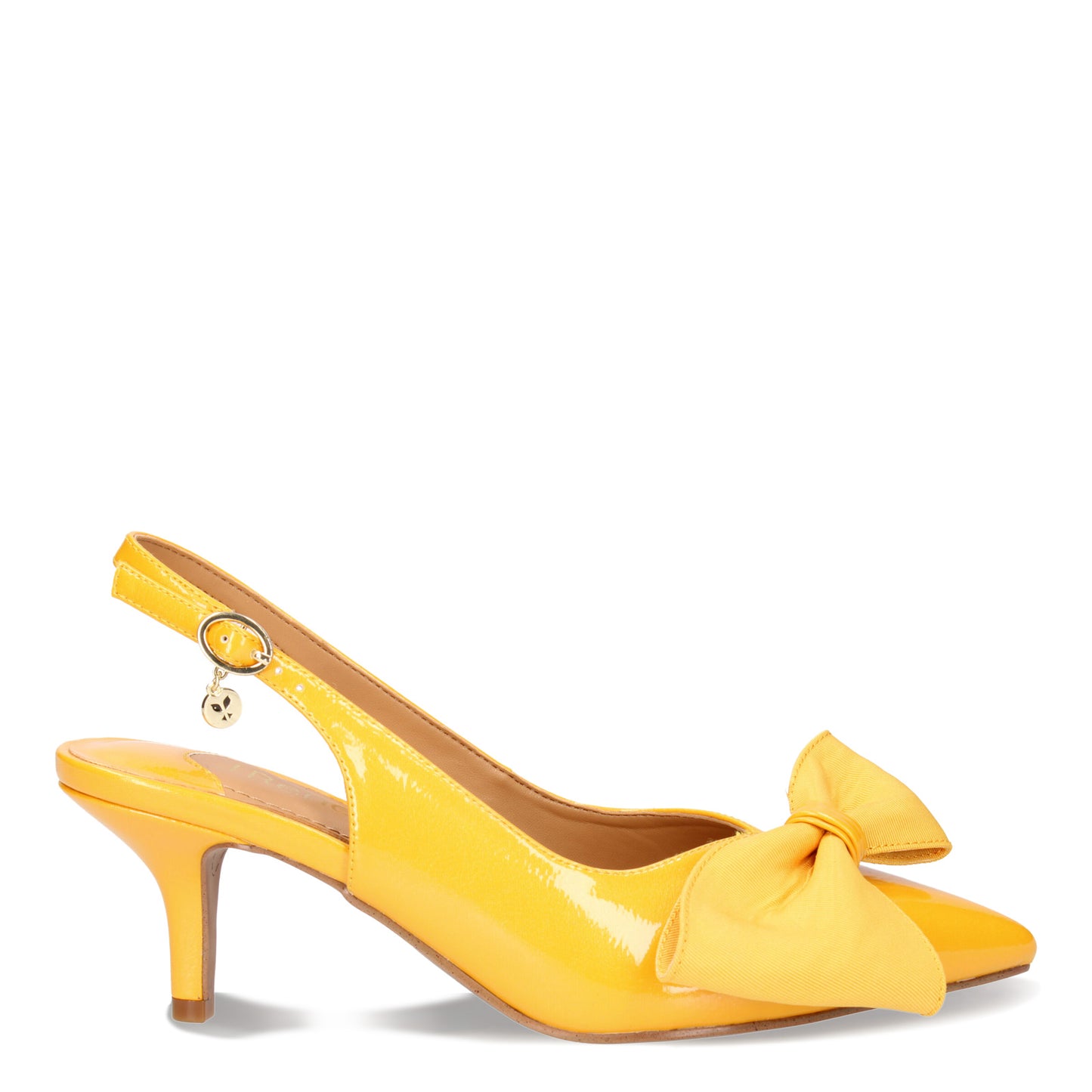 Peltz Shoes Women's J Renee Devika Pump Yellow Patent DEVIKA-PAMAR