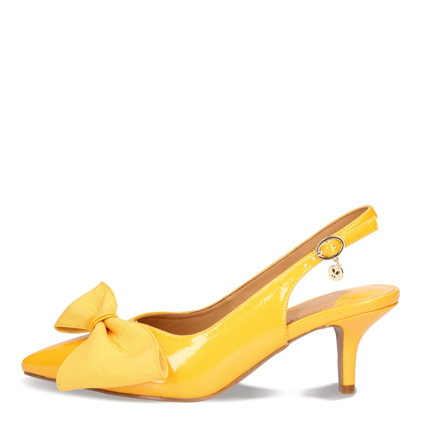 Peltz Shoes Women's J Renee Devika Pump Yellow Patent DEVIKA-PAMAR