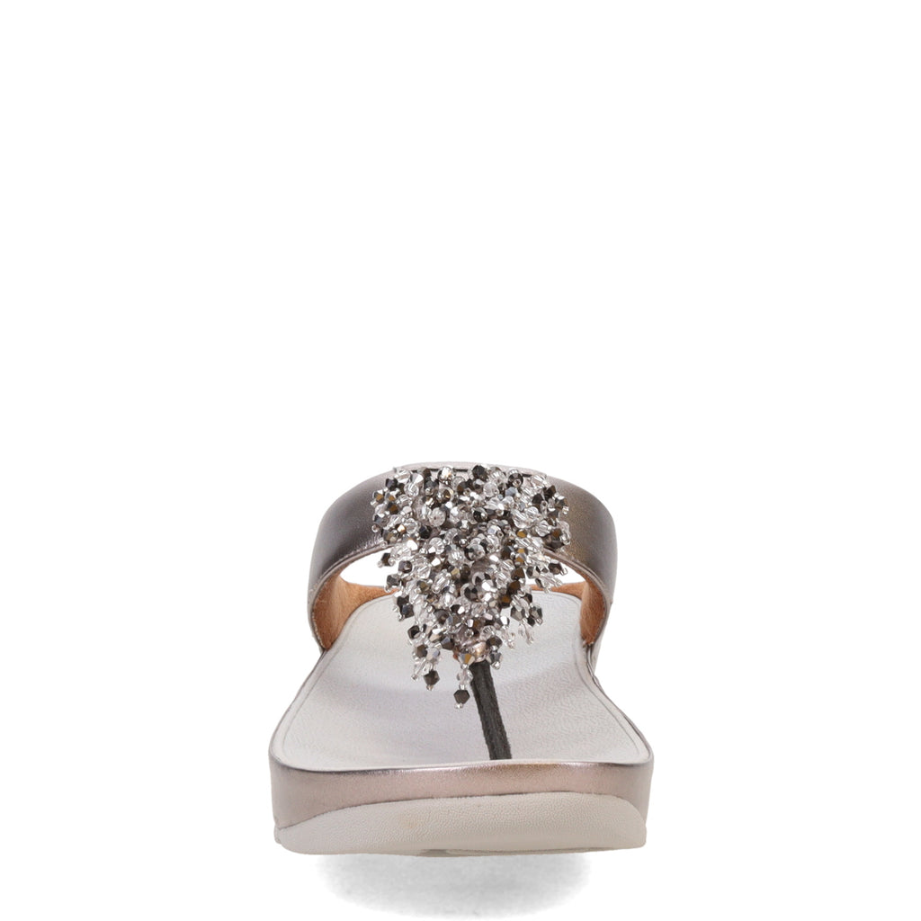 Women's FitFlop, Rumba Beaded Metallic Toe-Post Sandal