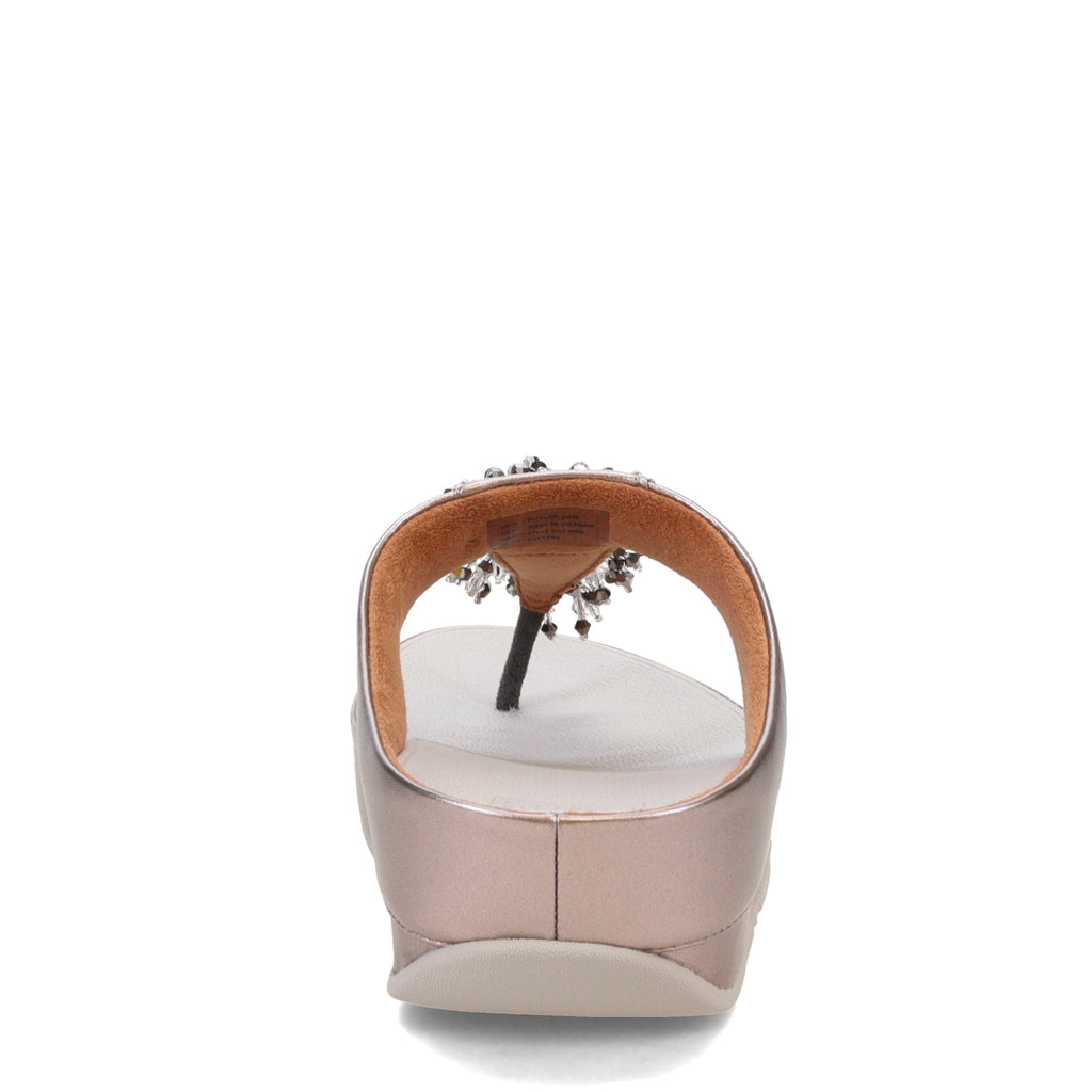 Women's FitFlop, Rumba Beaded Metallic Toe-Post Sandal