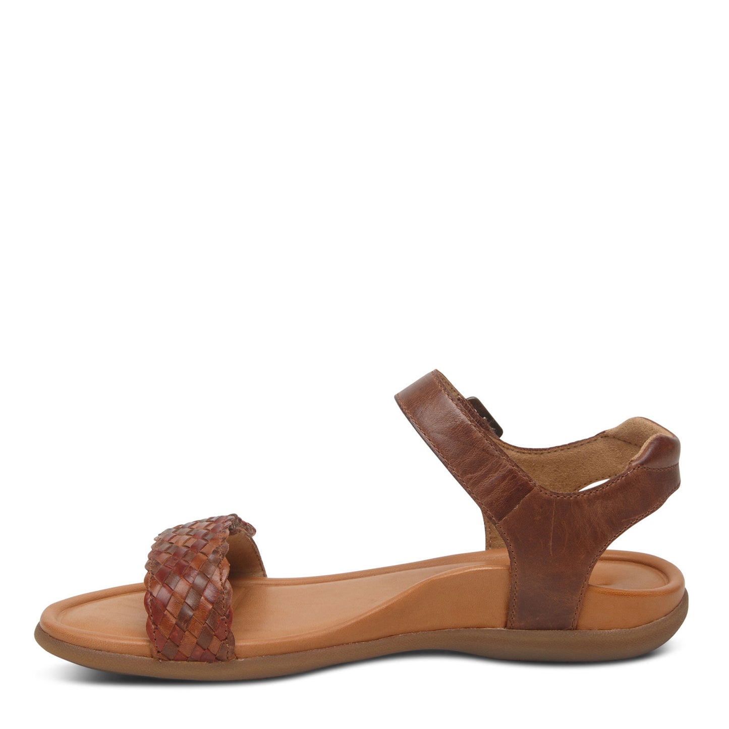 Peltz Shoes Women's Aetrex Lucy Sandal WALNUT DS104
