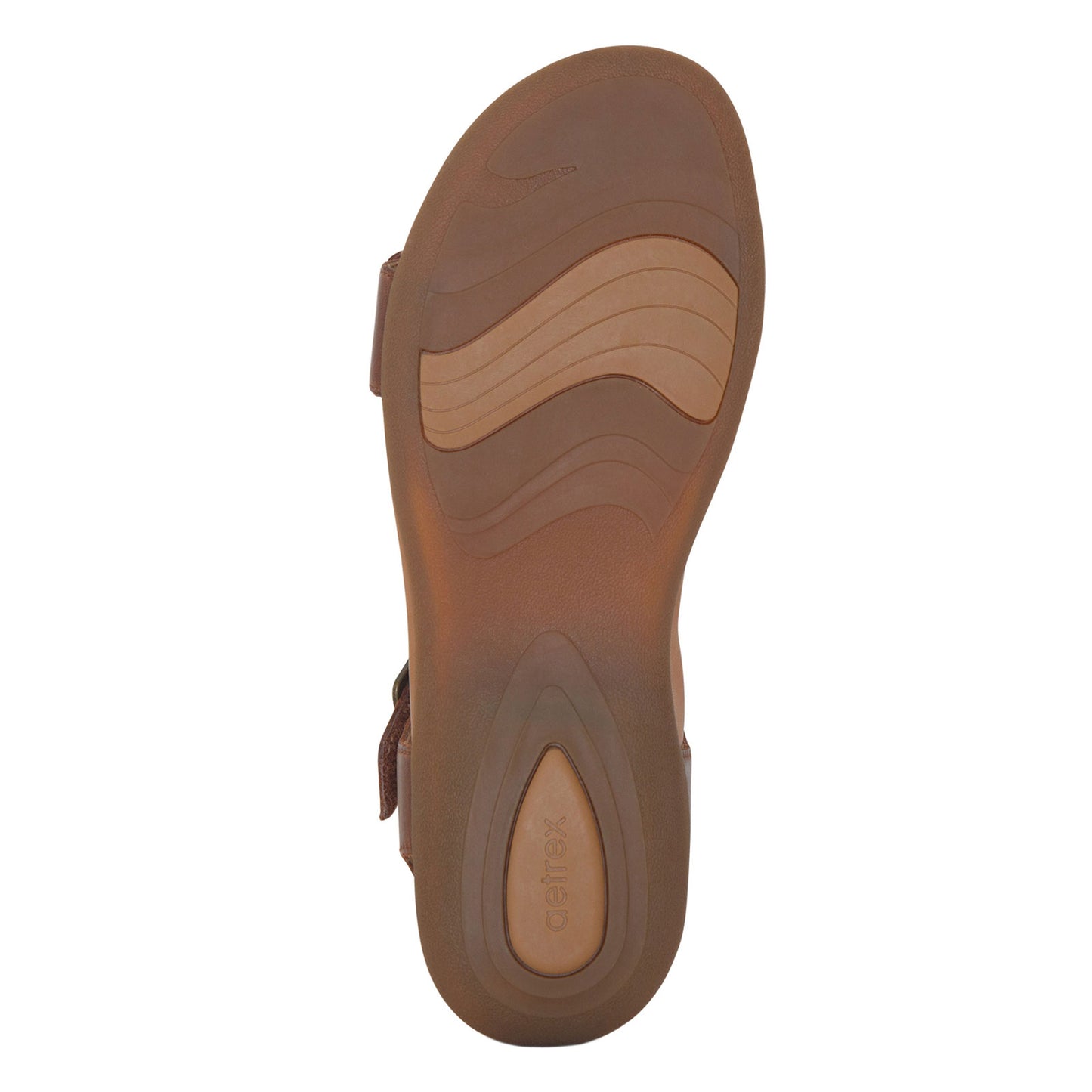Peltz Shoes Women's Aetrex Lucy Sandal WALNUT DS104