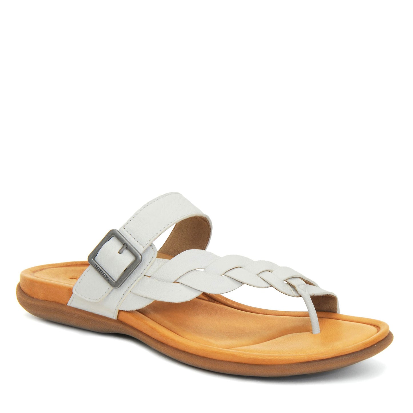 Peltz Shoes Women's Aetrex Selena Sandal WHITE DS313