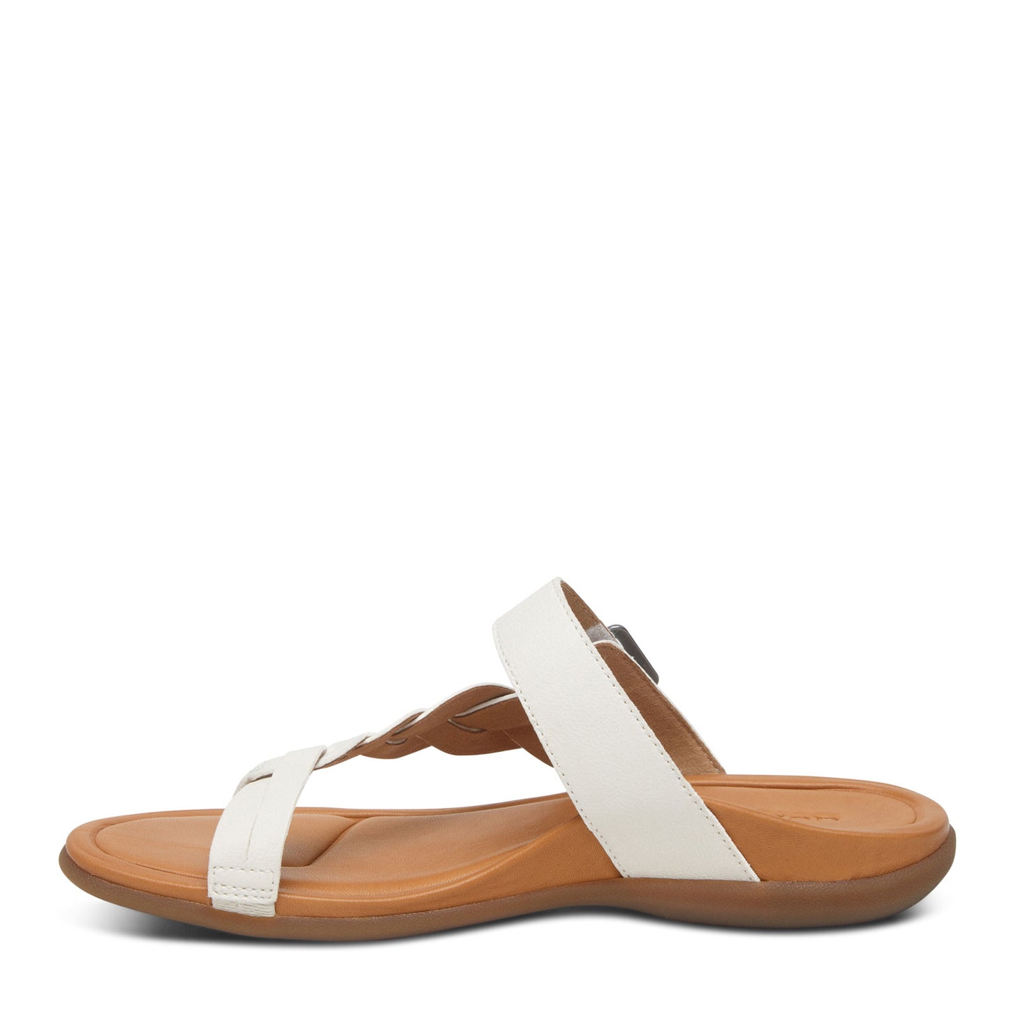 Peltz Shoes Women's Aetrex Selena Sandal WHITE DS313