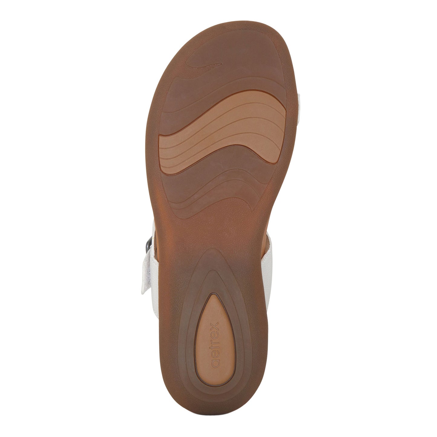 Peltz Shoes Women's Aetrex Selena Sandal WHITE DS313