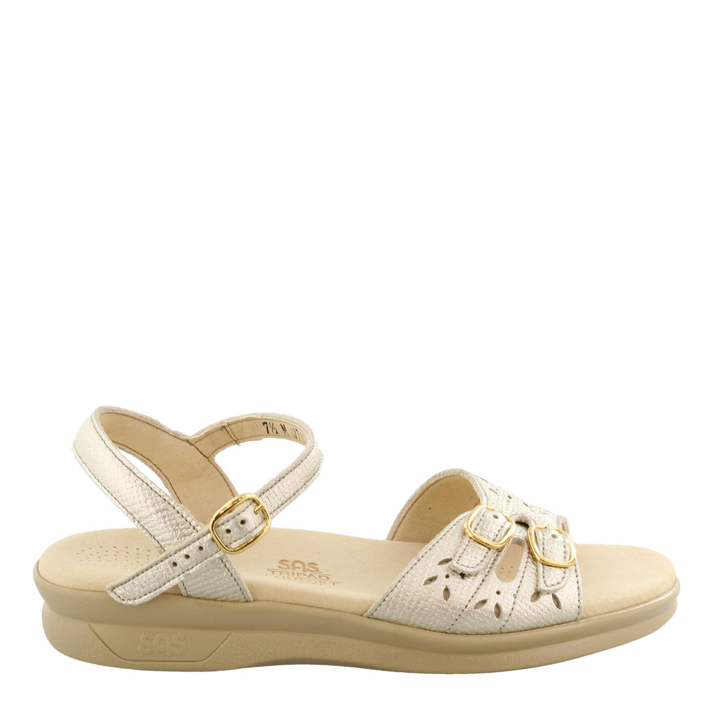 Peltz Shoes Women's SAS Duo Sandal GOLD DUO GOLD LINEN