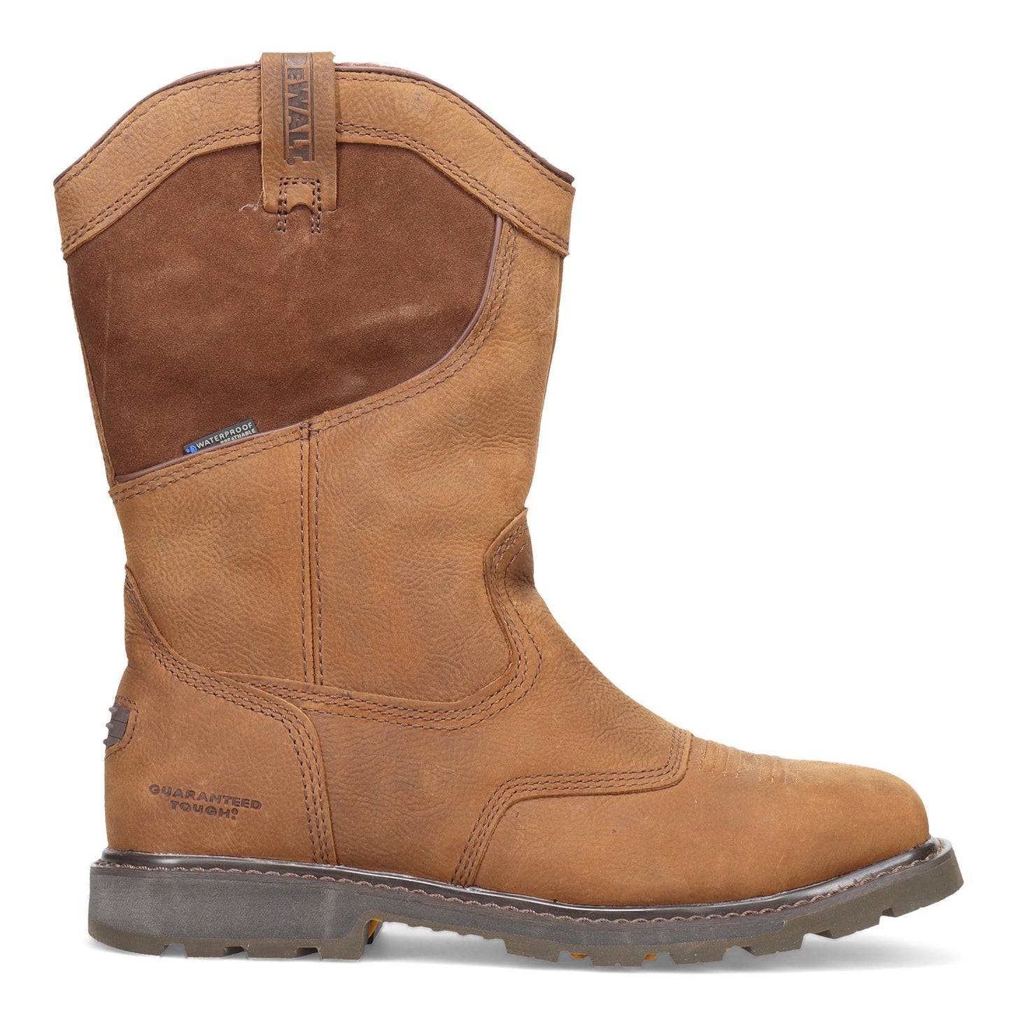Peltz Shoes Men's Dewalt Stanton Square Toe Steel Toe Boot BISON DXWP10046
