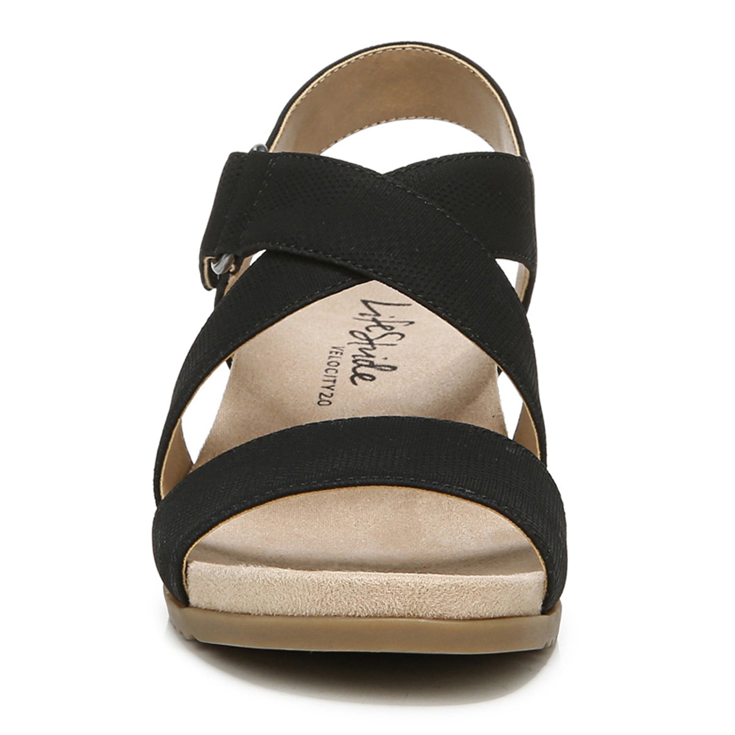 Peltz Shoes Women's LifeStride Sincere Sandal Black E1379S4004
