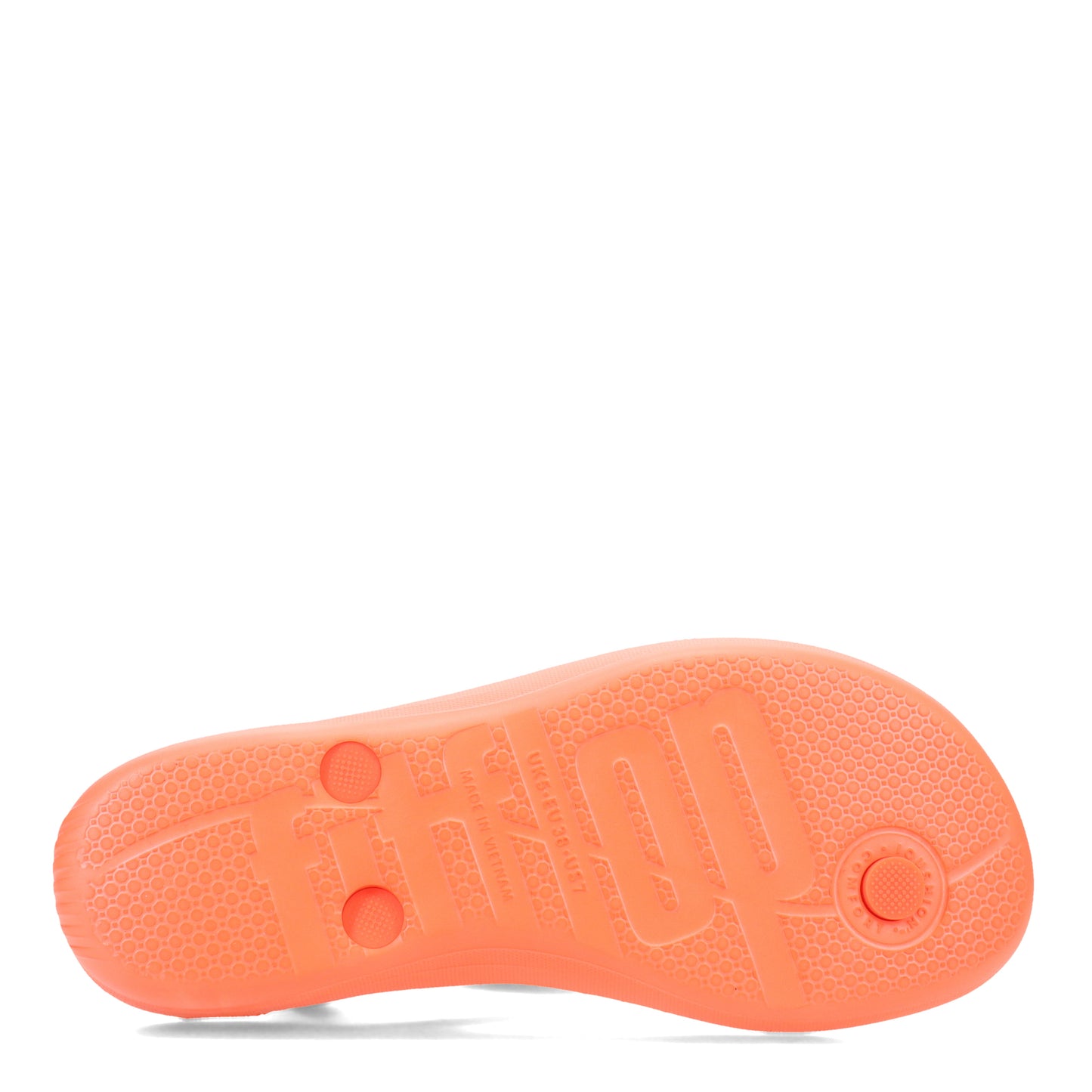 Peltz Shoes Women's FitFlop iQushion Flip-Flop Neon Orange E54-694