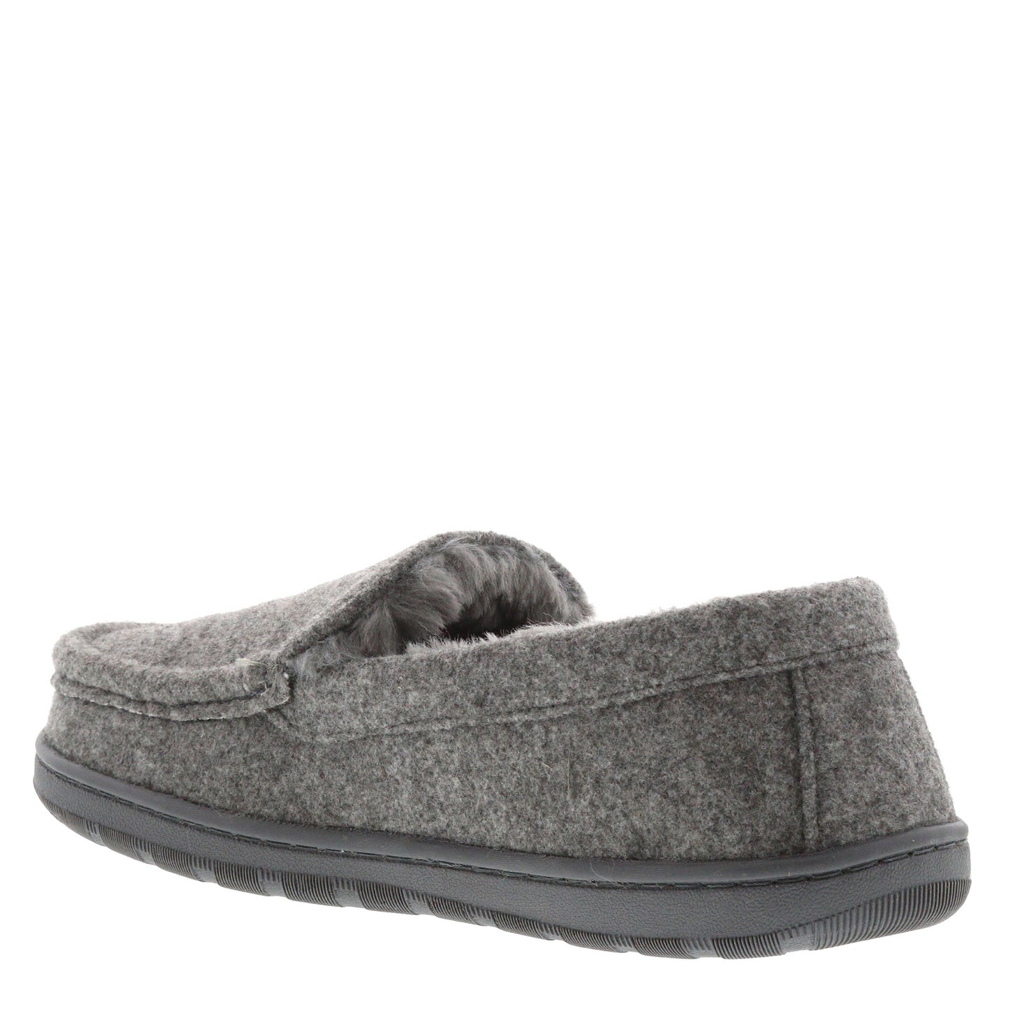 Peltz Shoes Men's Lamo Harrison Wool Moc CHARCOAL Wool EM1913W-CHA