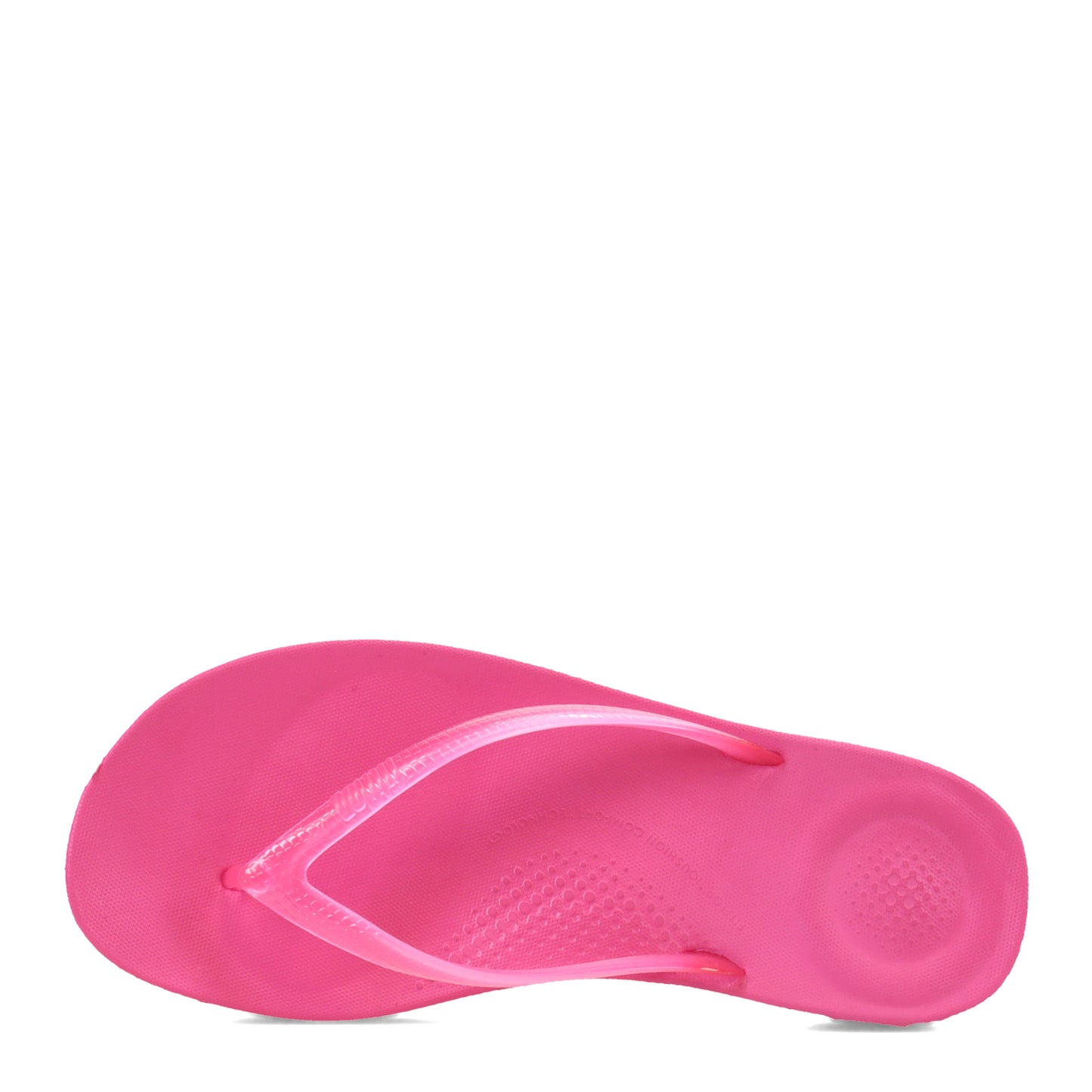 Peltz Shoes Women's FitFlop iQushion Transparent Flip-Flop Fuchsia ER1-929