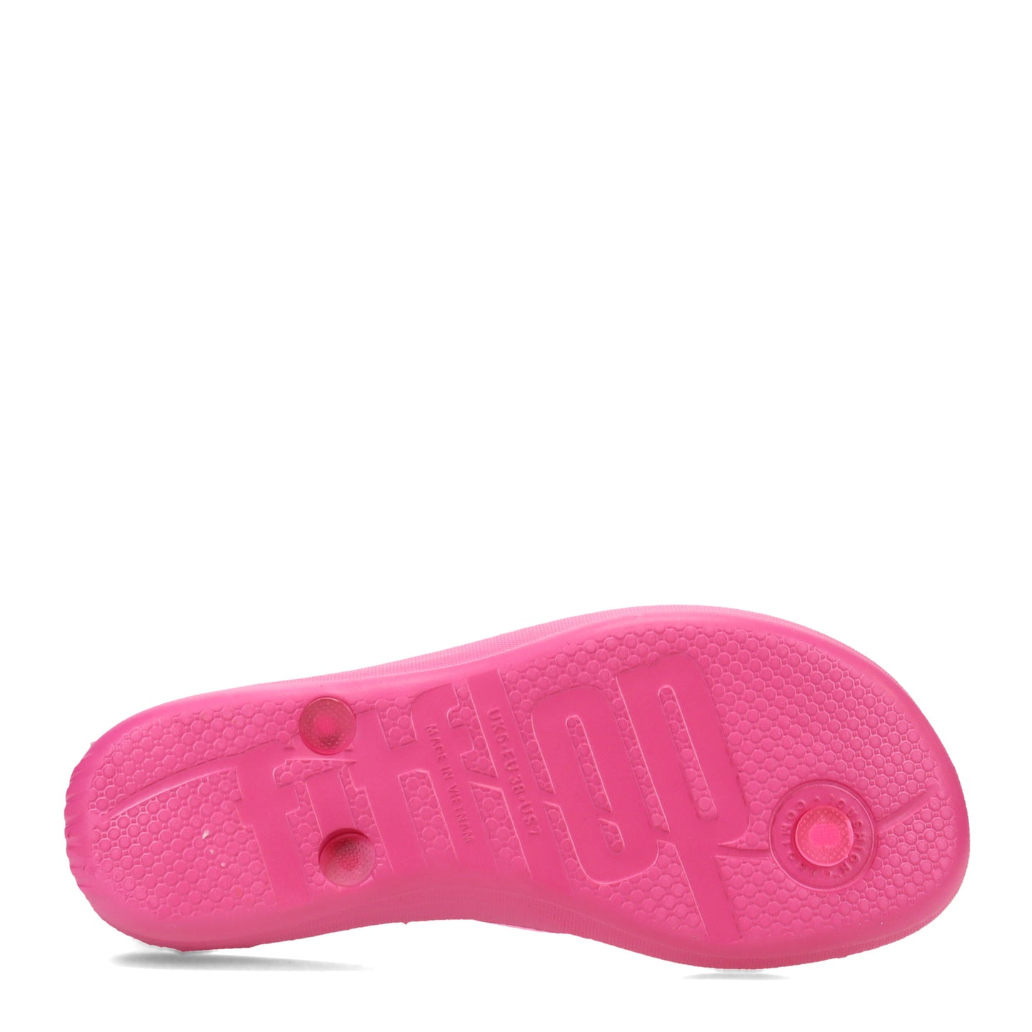 Peltz Shoes Women's FitFlop iQushion Transparent Flip-Flop Fuchsia ER1-929
