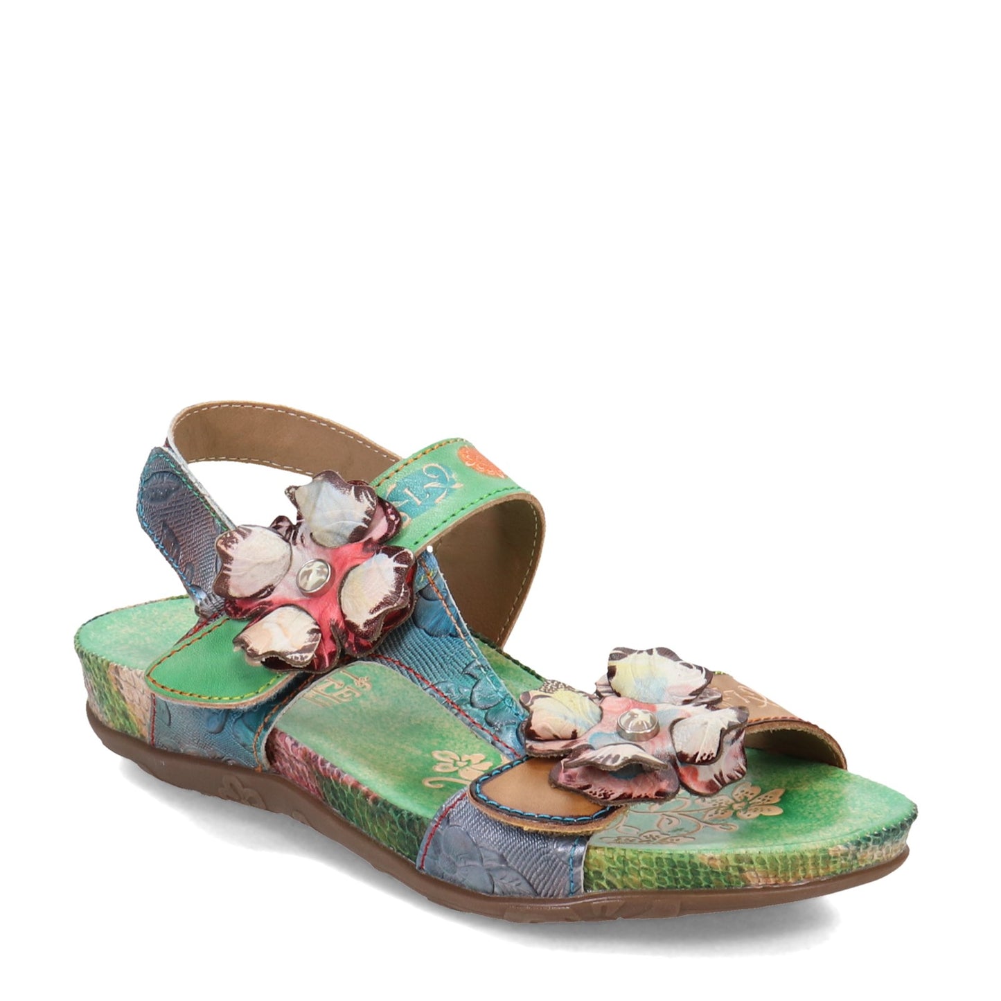 Peltz Shoes Women's L'Artiste by Spring Step Erica Sandal Mint Green ERICA-MTMN