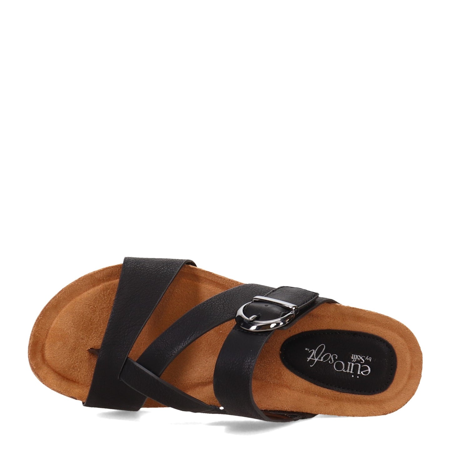 Peltz Shoes Women's Eurosoft Gladis Sandal BLACK ES0026901