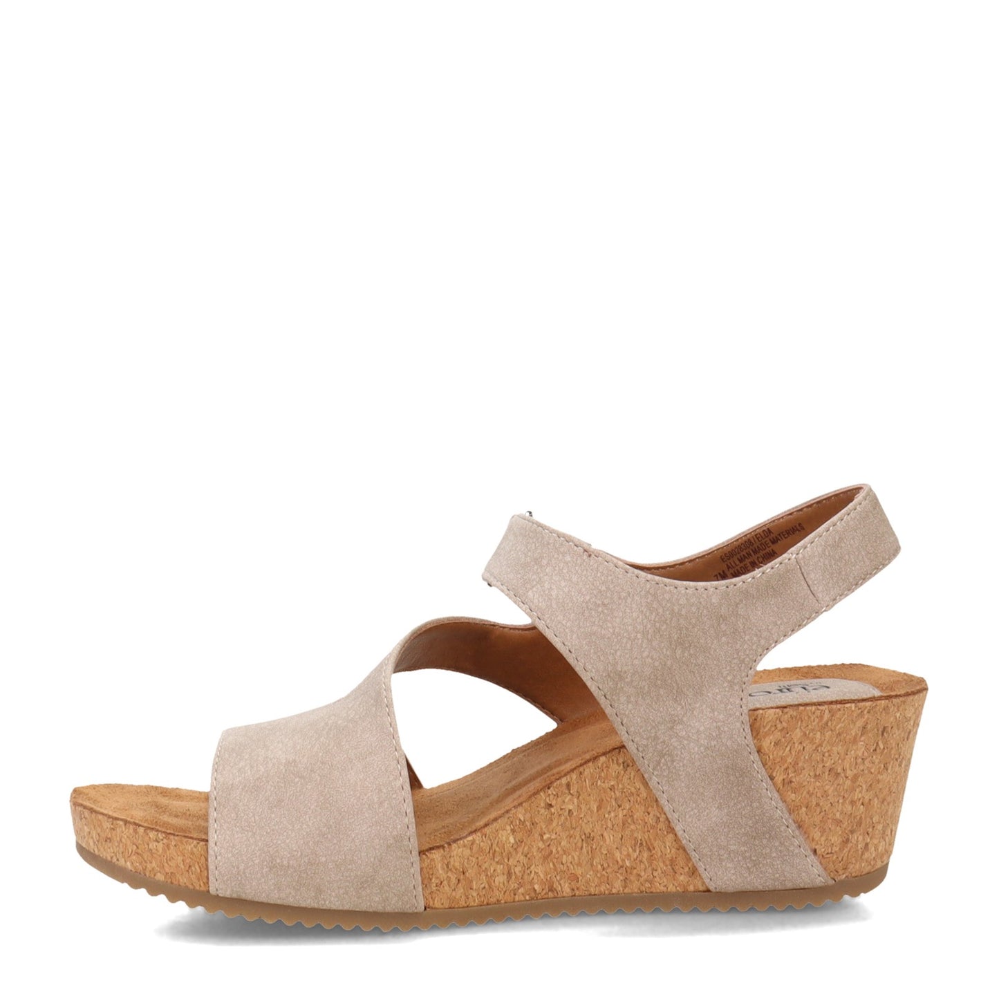 Peltz Shoes Women's Eurosoft by Sofft Elda Sandal GREY ES0028308