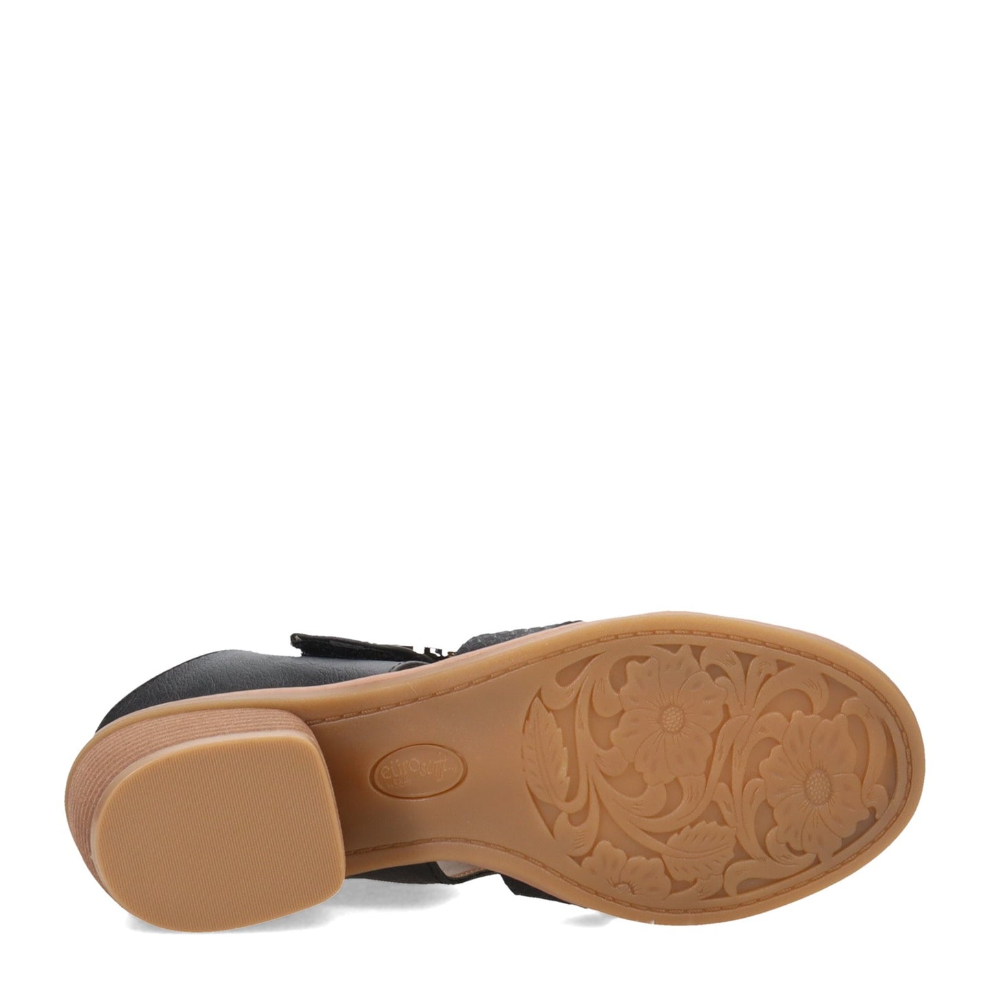 Peltz Shoes Women's Eurosoft by Sofft Cyleigh Sandal BLACK ES0035101