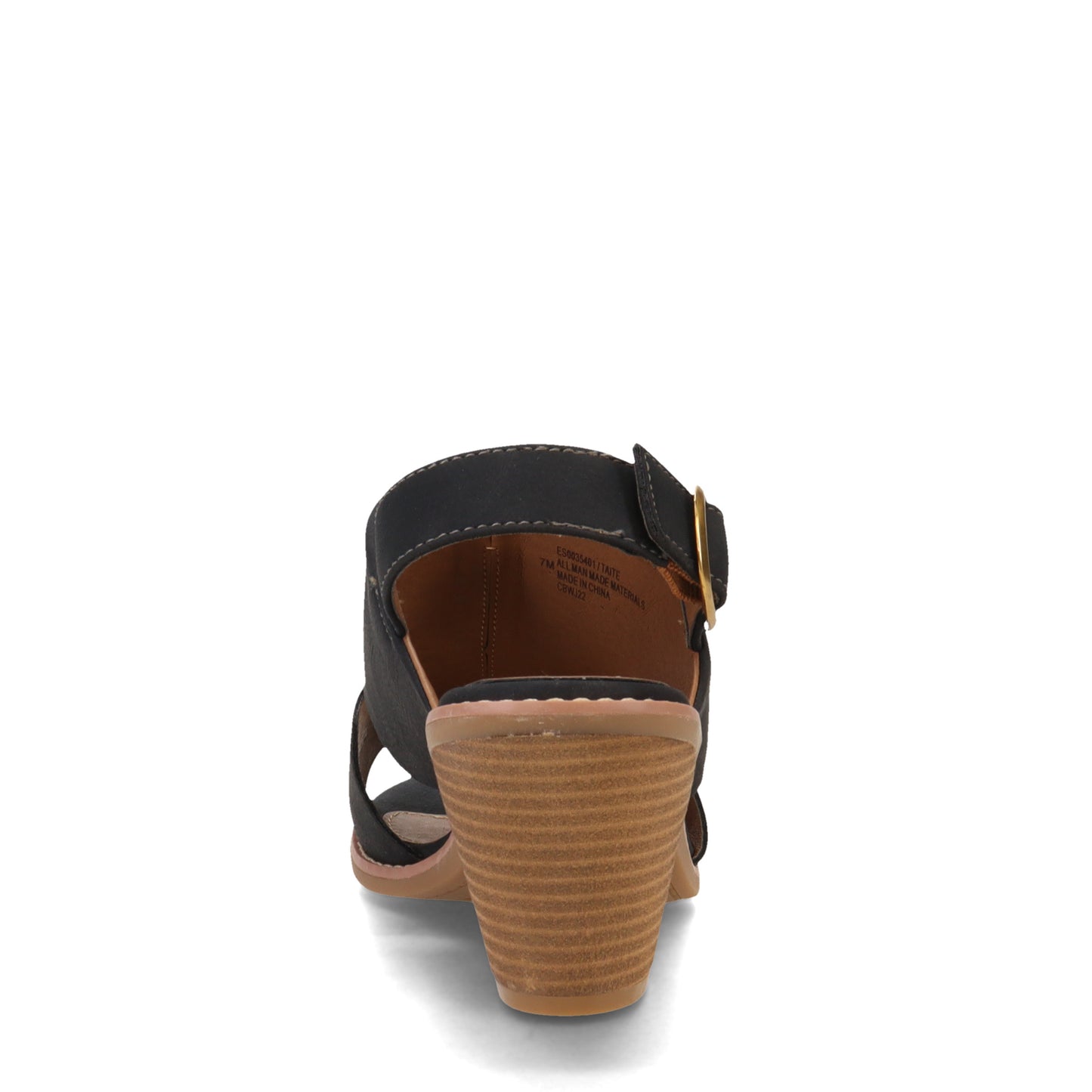 Peltz Shoes Women's Eurosoft by Sofft Taite Sandal BLACK ES0035401