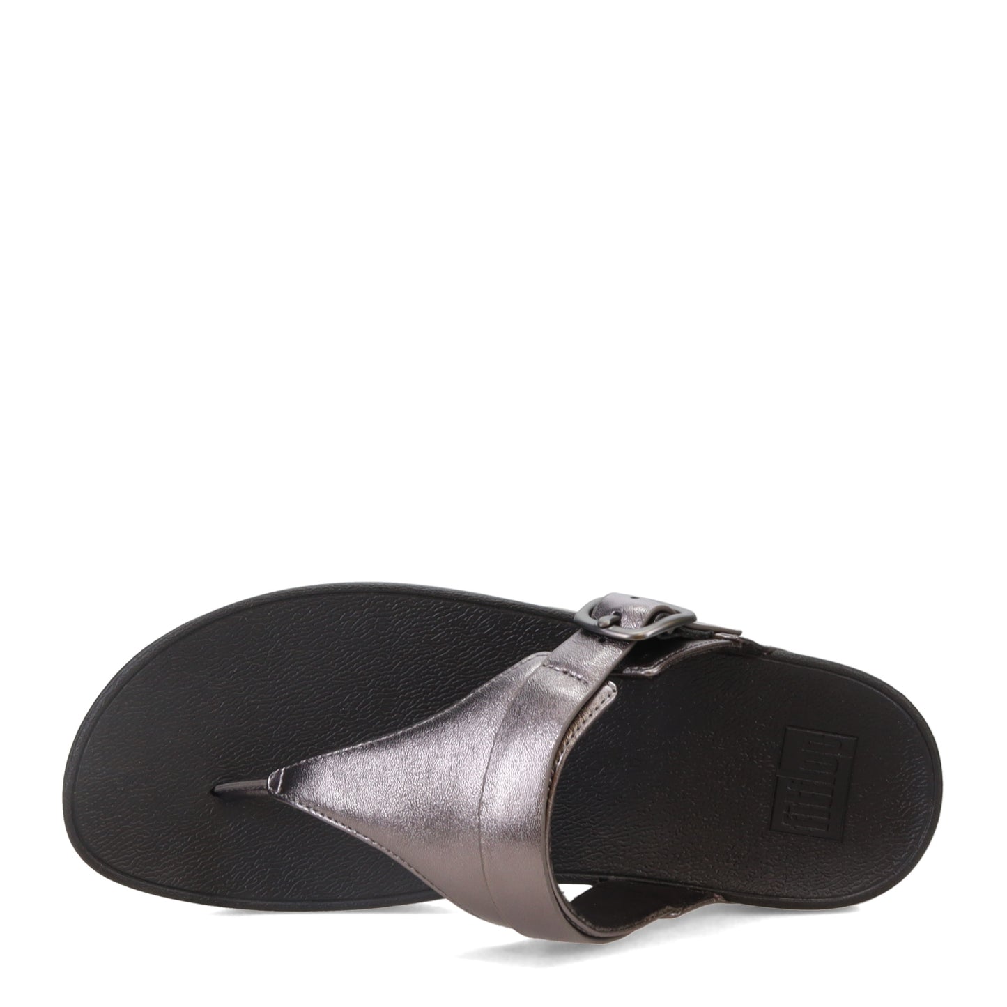 Peltz Shoes Women's FitFlop Lulu Adjustable Thong Sandal Pewter ES8-A68