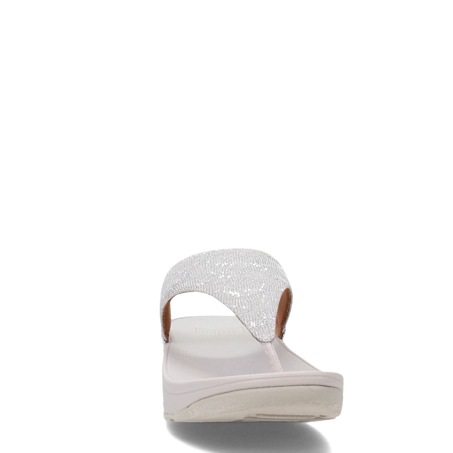 Peltz Shoes Women's FitFlop Lulu Thong Sandal Silver Glint ET9-011
