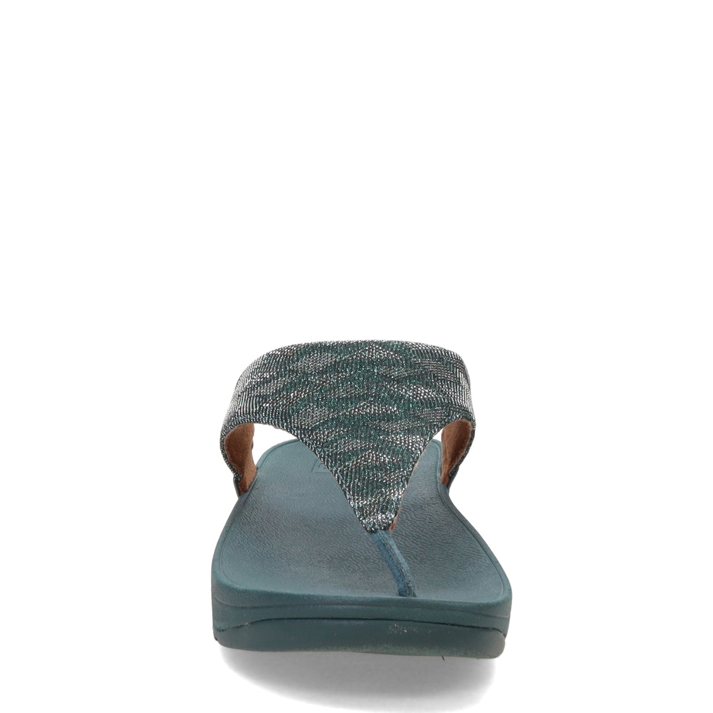 Peltz Shoes Women's FitFlop Lulu Glitz Thong Sandal Steel Blue ET9-A82