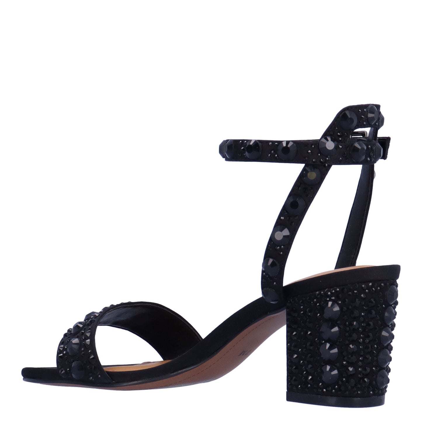 Peltz Shoes Women's J Renee Evelina Sandal Black EVELIN-SABLA