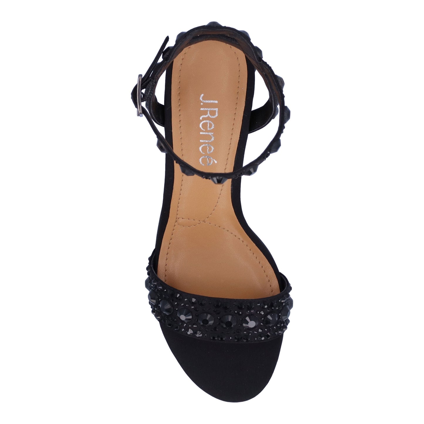 Peltz Shoes Women's J Renee Evelina Sandal Black EVELIN-SABLA