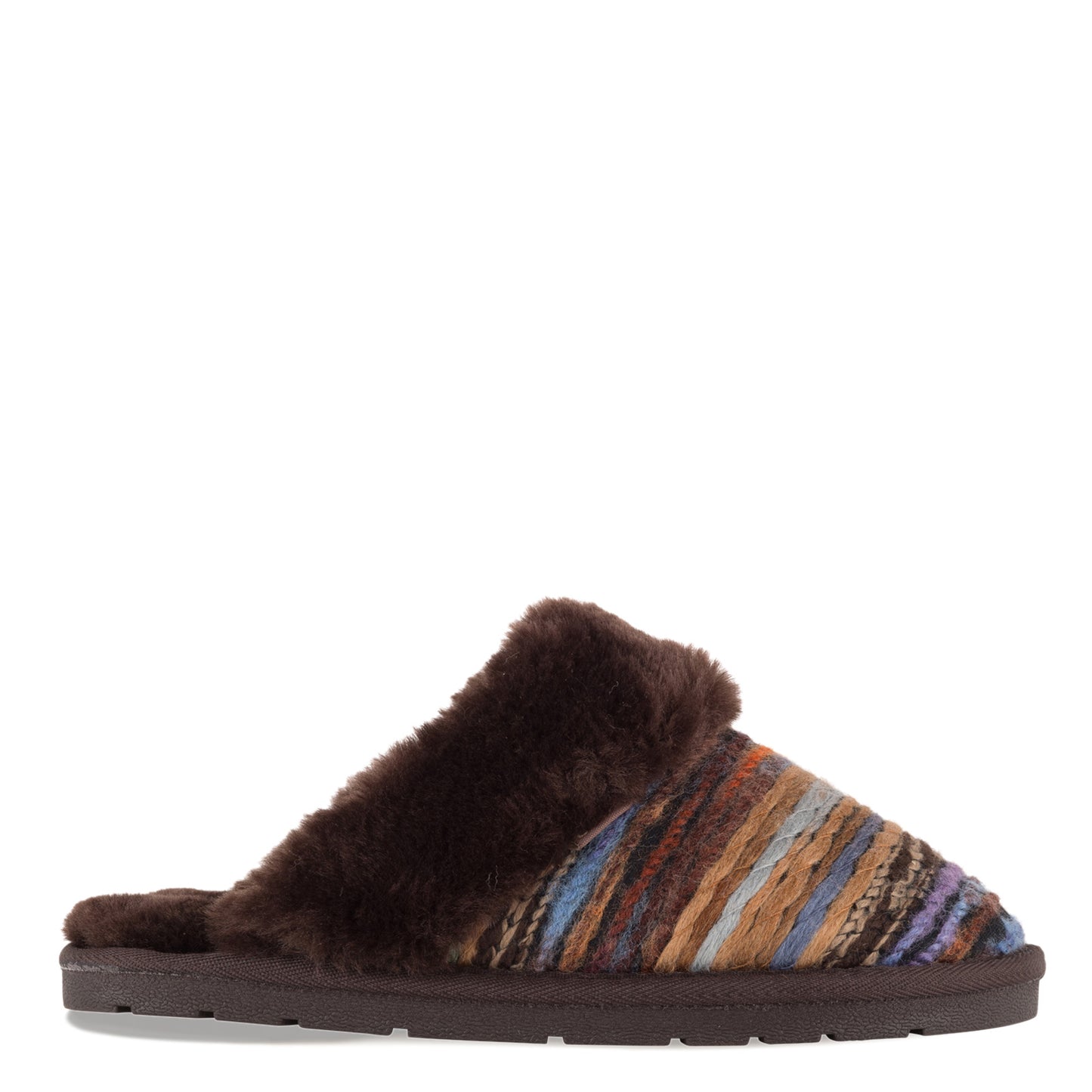 Peltz Shoes Women's Lamo Juarez Scuff Slipper Chocolate EW1470-CHC