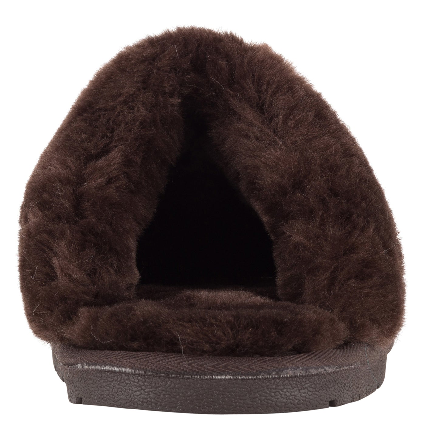Peltz Shoes Women's Lamo Juarez Scuff Slipper Chocolate EW1470-CHC