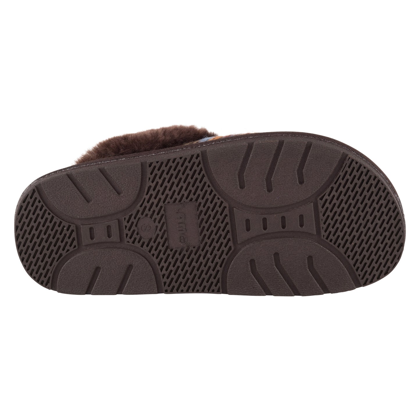 Peltz Shoes Women's Lamo Juarez Scuff Slipper Chocolate EW1470-CHC