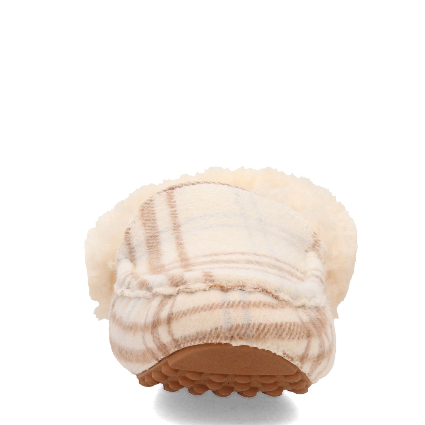Peltz Shoes Women's Lamo Aussie Moc Slipper CREAM PLAID EW1535-278