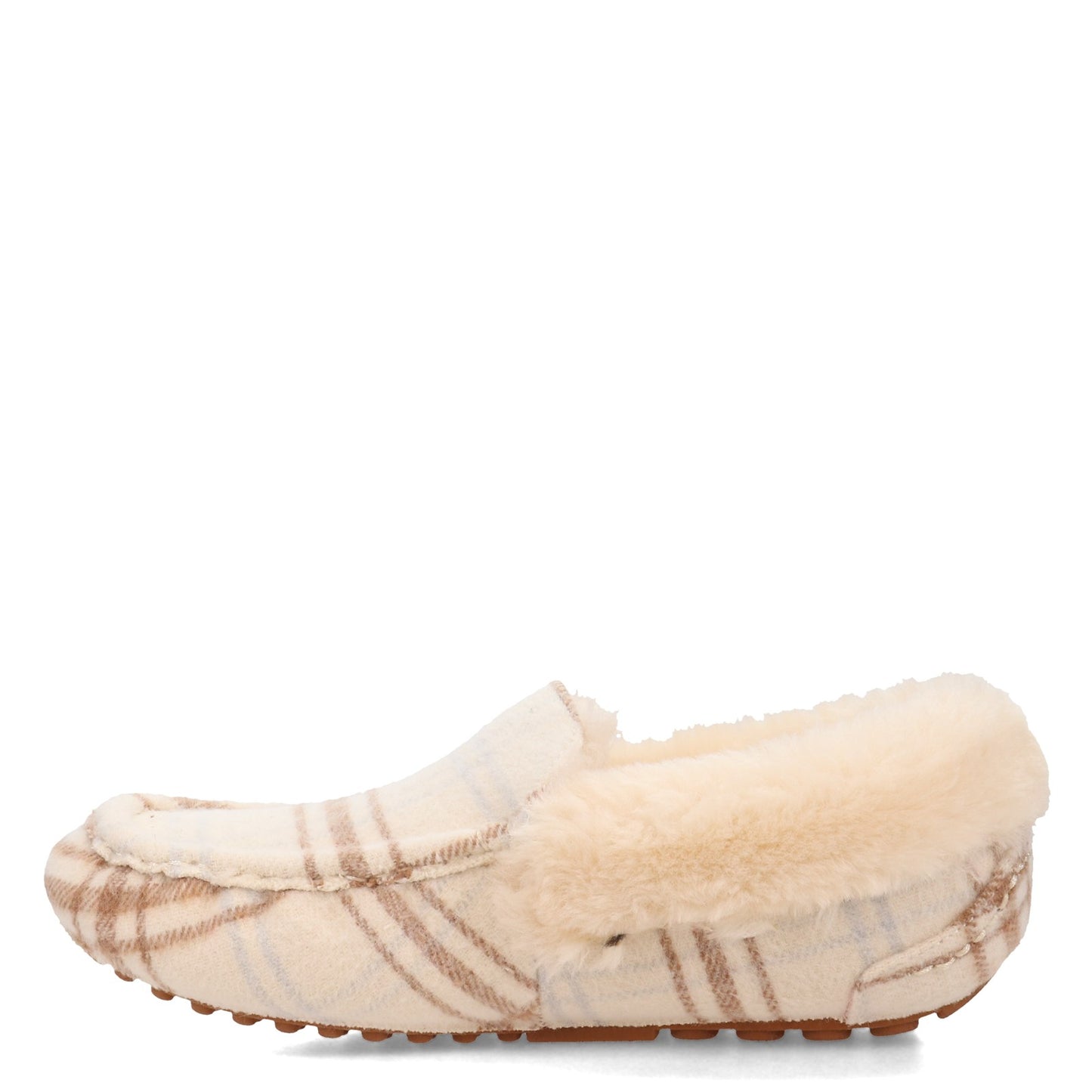 Peltz Shoes Women's Lamo Aussie Moc Slipper CREAM PLAID EW1535-278