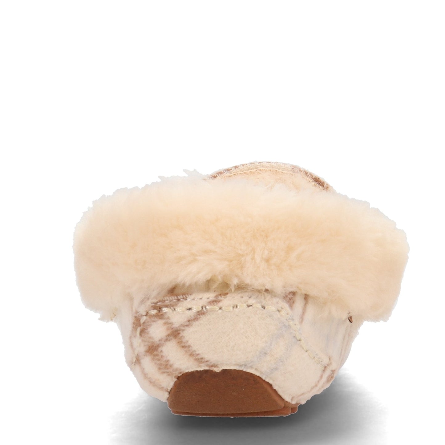 Peltz Shoes Women's Lamo Aussie Moc Slipper CREAM PLAID EW1535-278