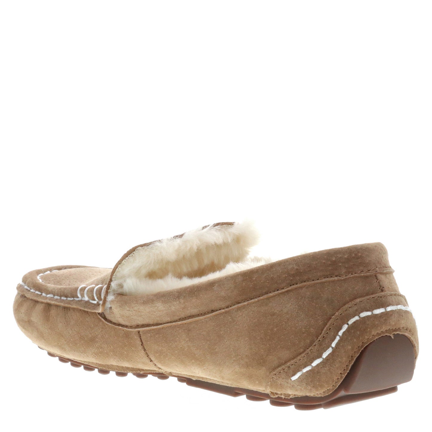 Peltz Shoes Women's Lamo Callie Moc Slipper CHESTNUT EW1934-CNT