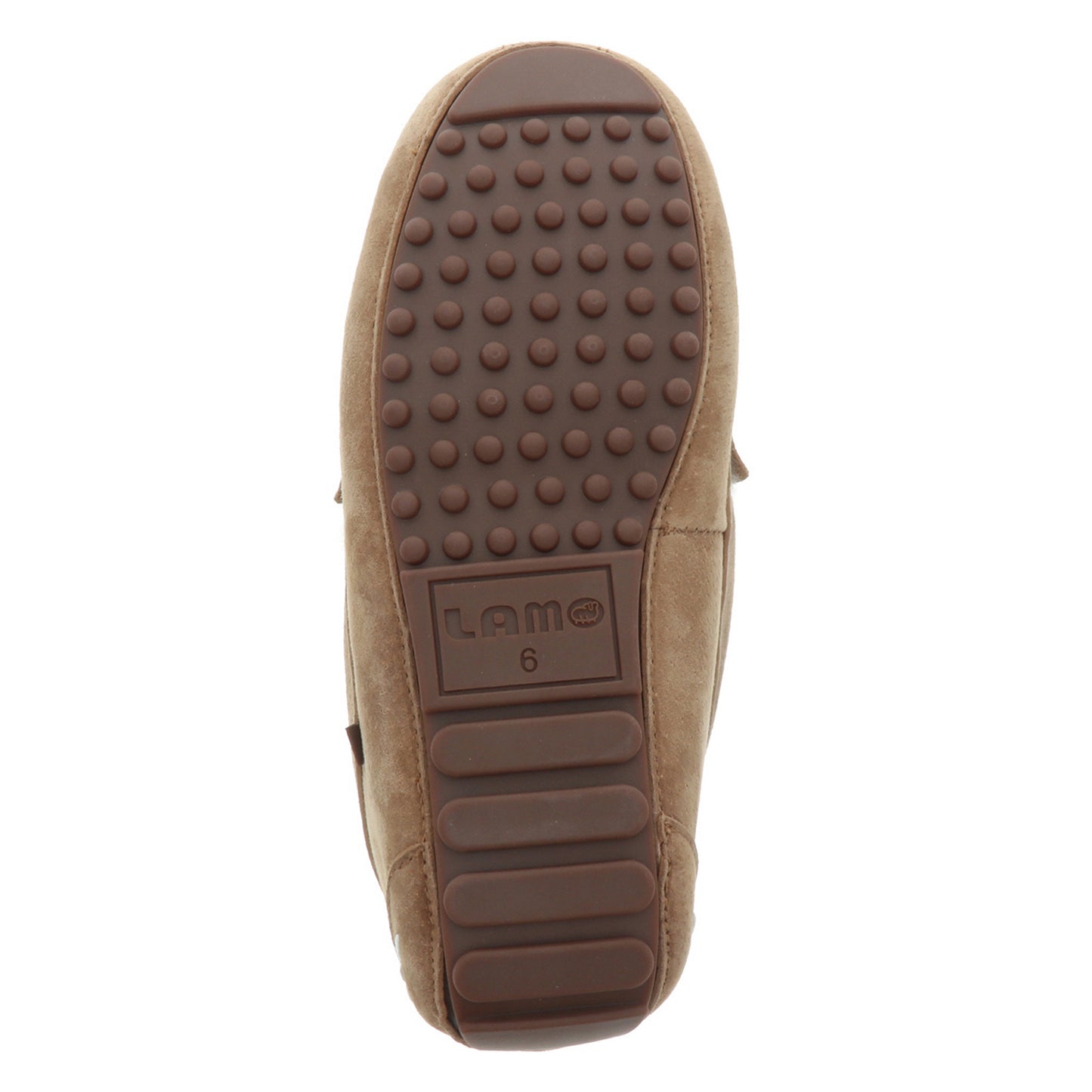 Peltz Shoes Women's Lamo Callie Moc Slipper CHESTNUT EW1934-CNT