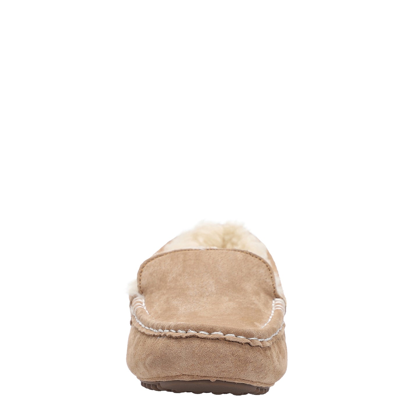 Peltz Shoes Women's Lamo Callie Moc Slipper - Wide Width Chestnut EW1934WD-CNT