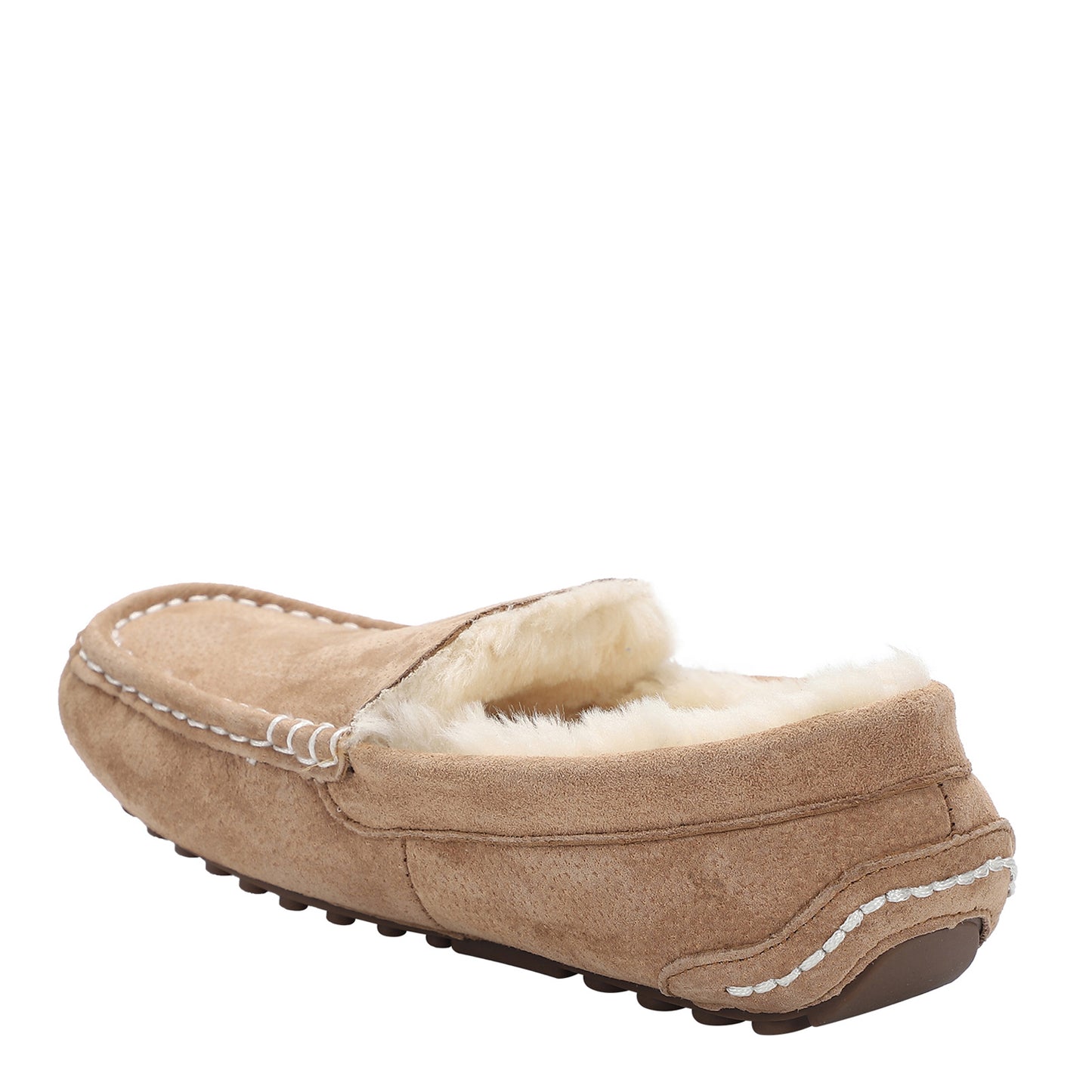 Peltz Shoes Women's Lamo Callie Moc Slipper - Wide Width Chestnut EW1934WD-CNT