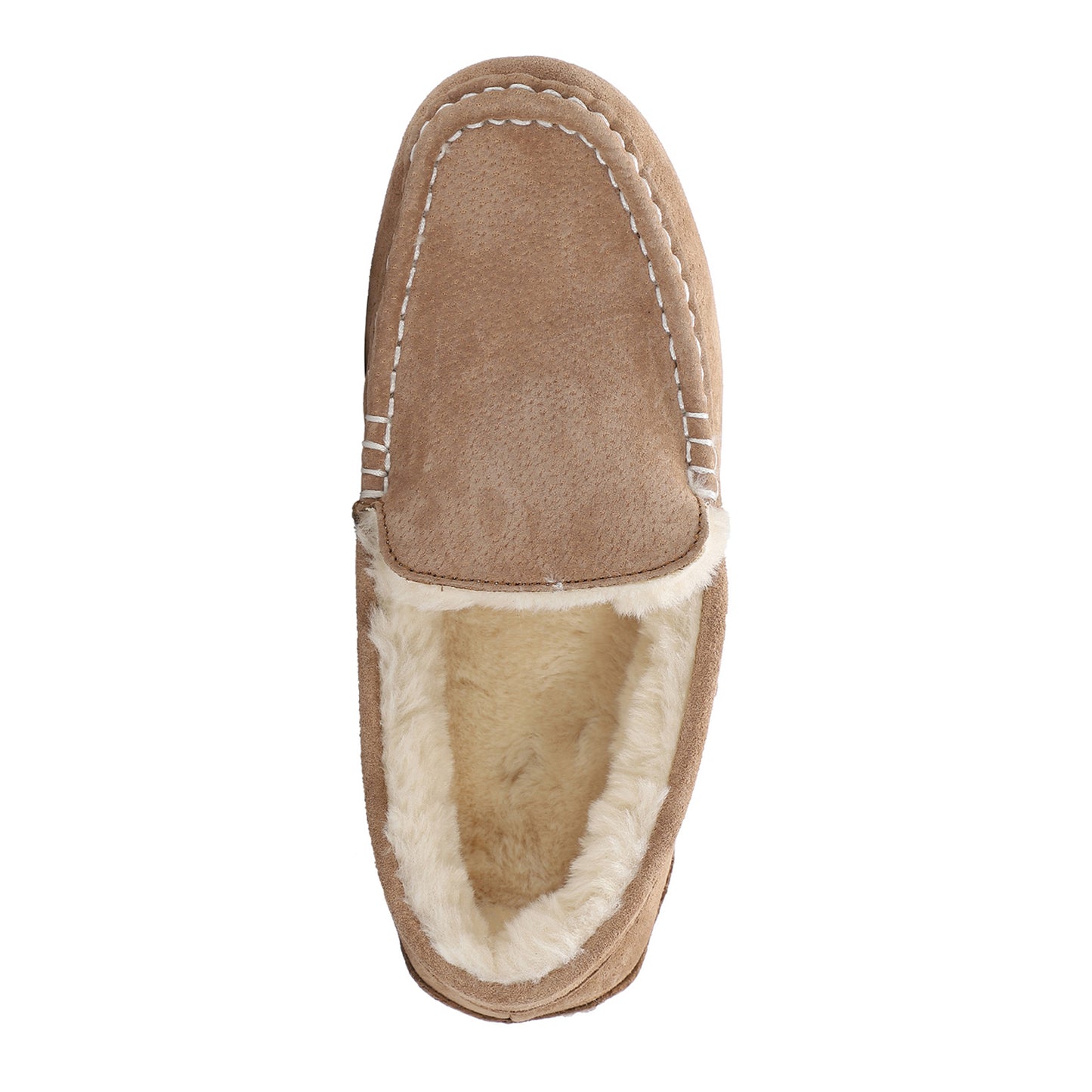 Peltz Shoes Women's Lamo Callie Moc Slipper - Wide Width Chestnut EW1934WD-CNT
