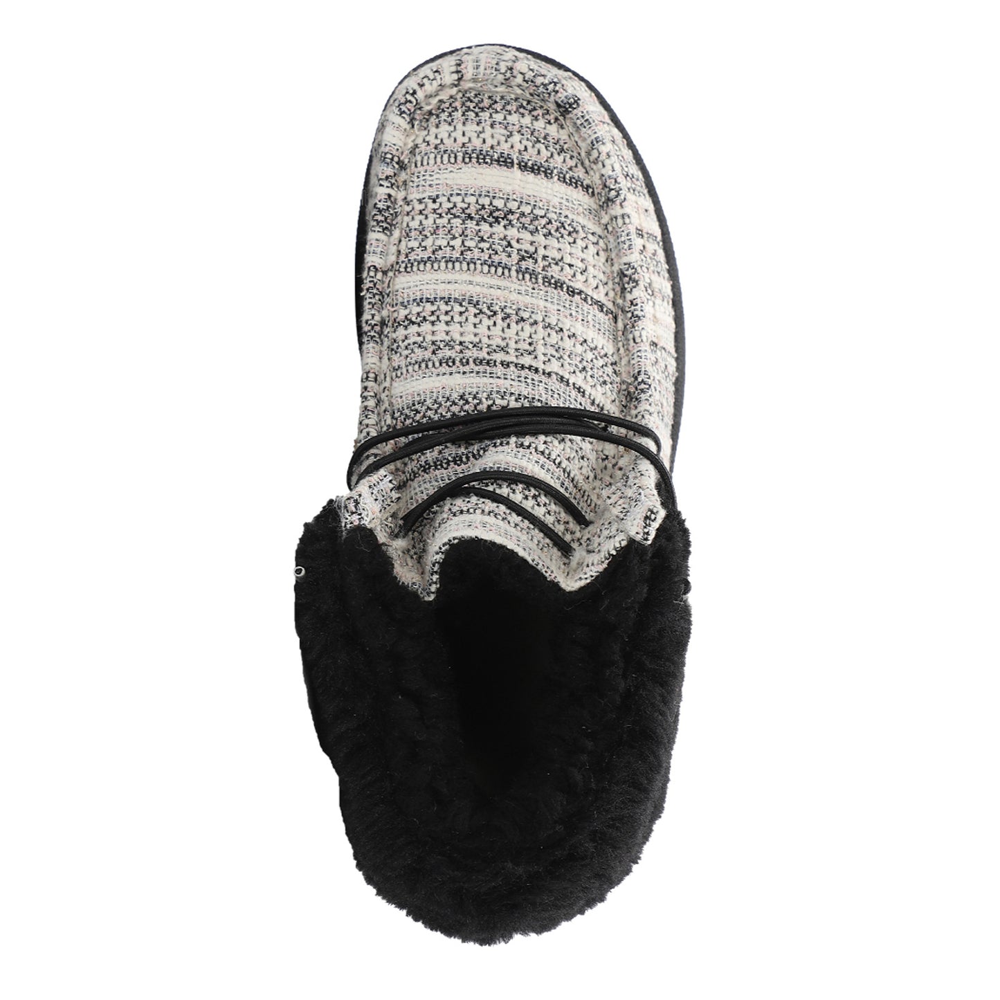 Peltz Shoes Women's Lamo Cassidy Slipper Black White Multi EW2152-BLKM