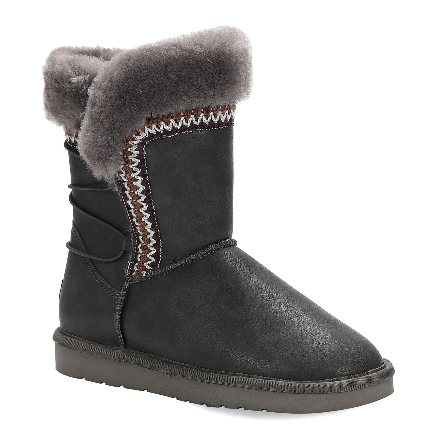 Peltz Shoes Women's Lamo Alma Boot Waxed Charcoal EW2315-WCHA
