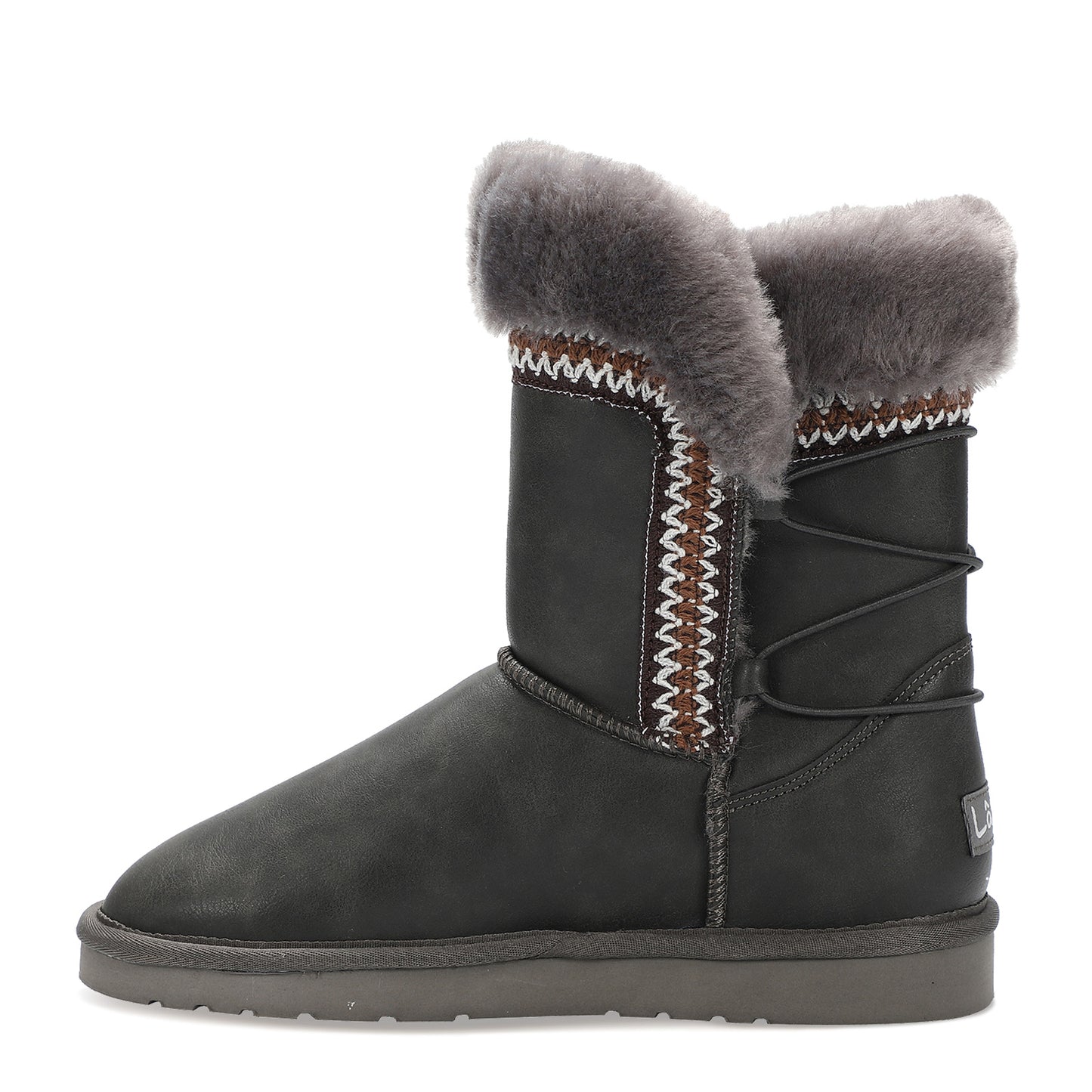 Peltz Shoes Women's Lamo Alma Boot Waxed Charcoal EW2315-WCHA