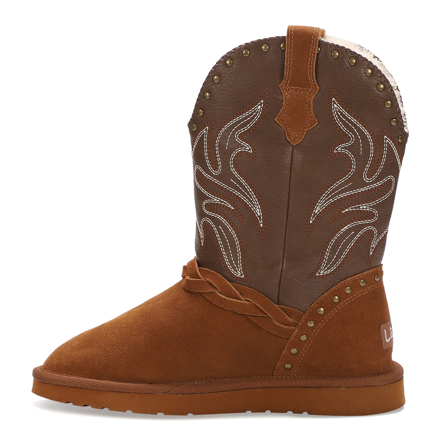 Peltz Shoes Women's Lamo Wrangler Boot Chestnut/Brown EW2316-964
