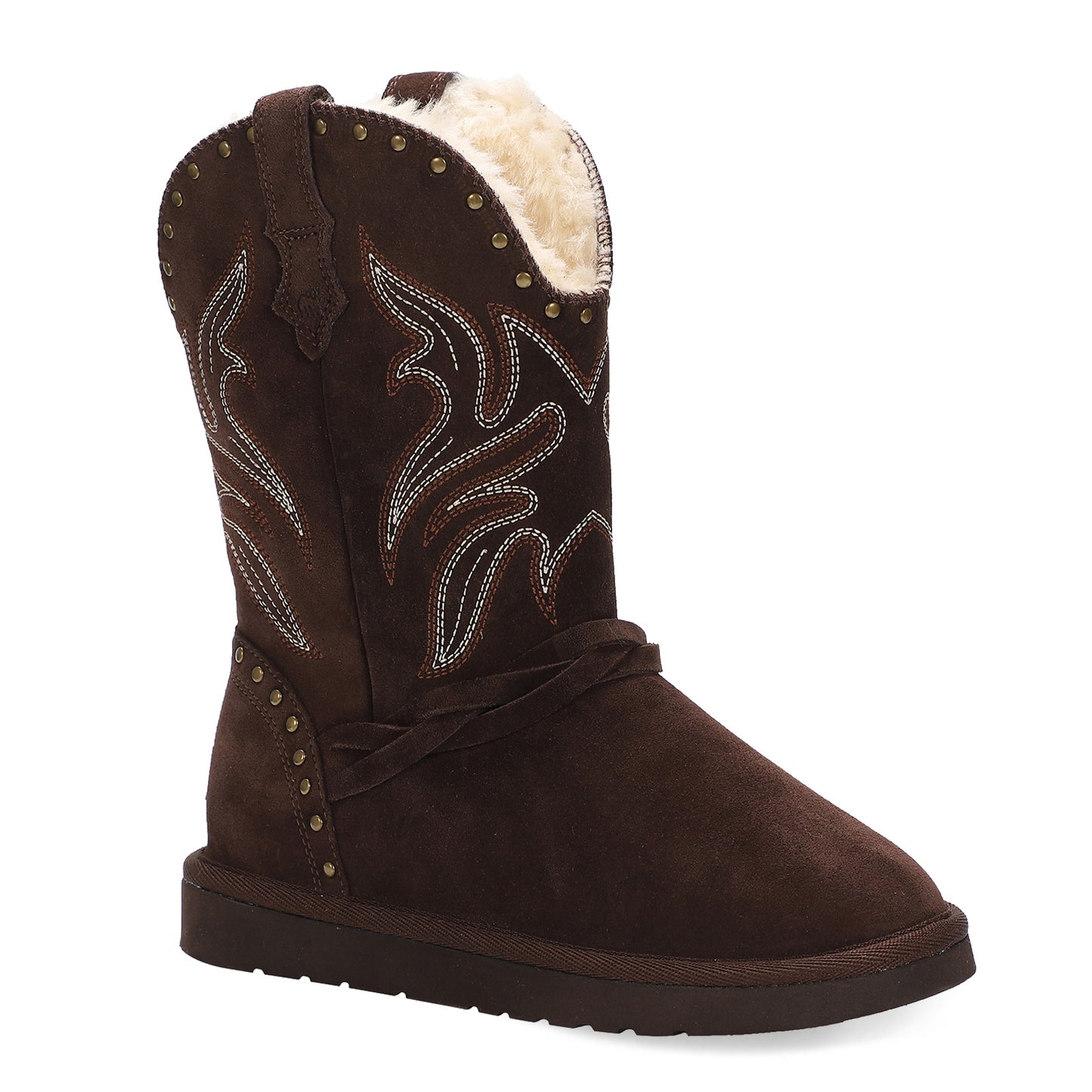 Peltz Shoes Women's Lamo Wrangler Boot Chocolate EW2316-CHC