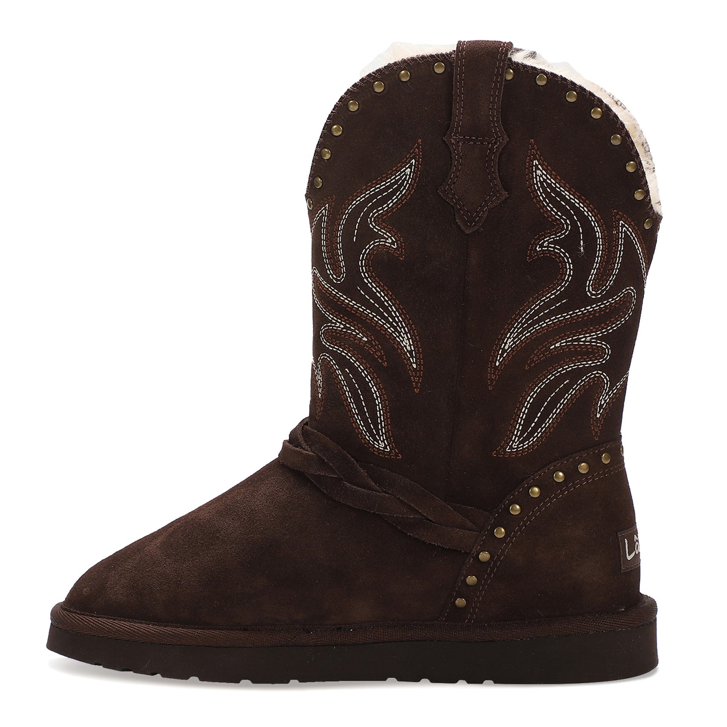 Peltz Shoes Women's Lamo Wrangler Boot Chocolate EW2316-CHC