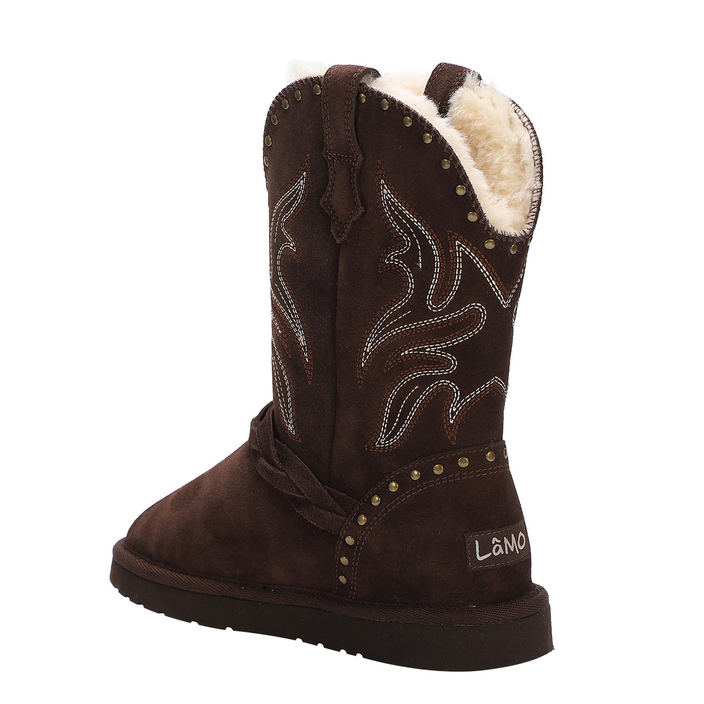 Peltz Shoes Women's Lamo Wrangler Boot Chocolate EW2316-CHC
