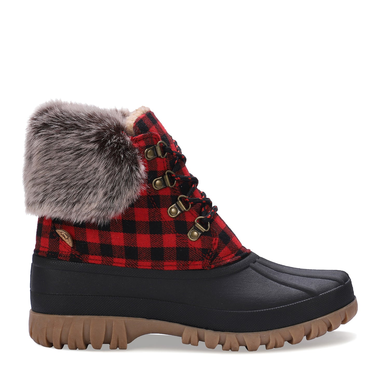 Peltz Shoes Women's Lamo Brielle Boot Red Plaid EW2335-614