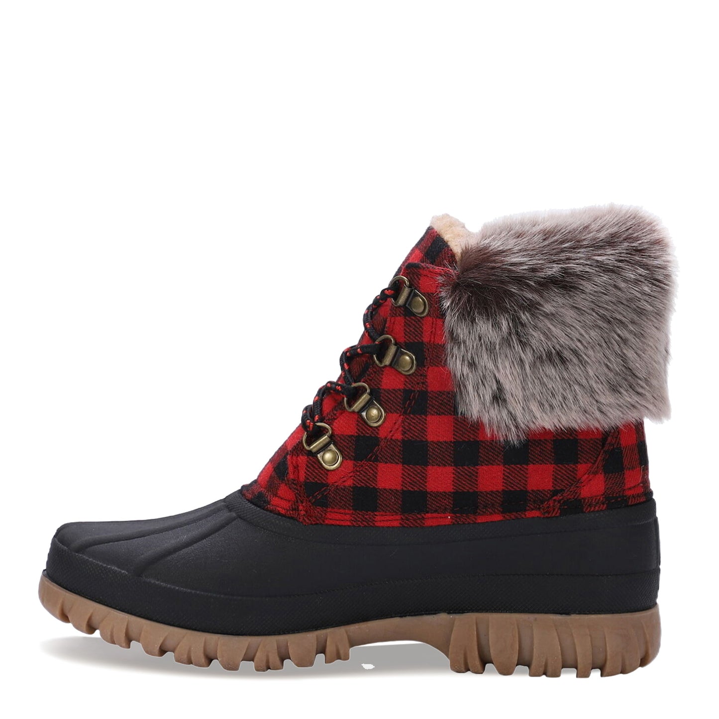 Peltz Shoes Women's Lamo Brielle Boot Red Plaid EW2335-614