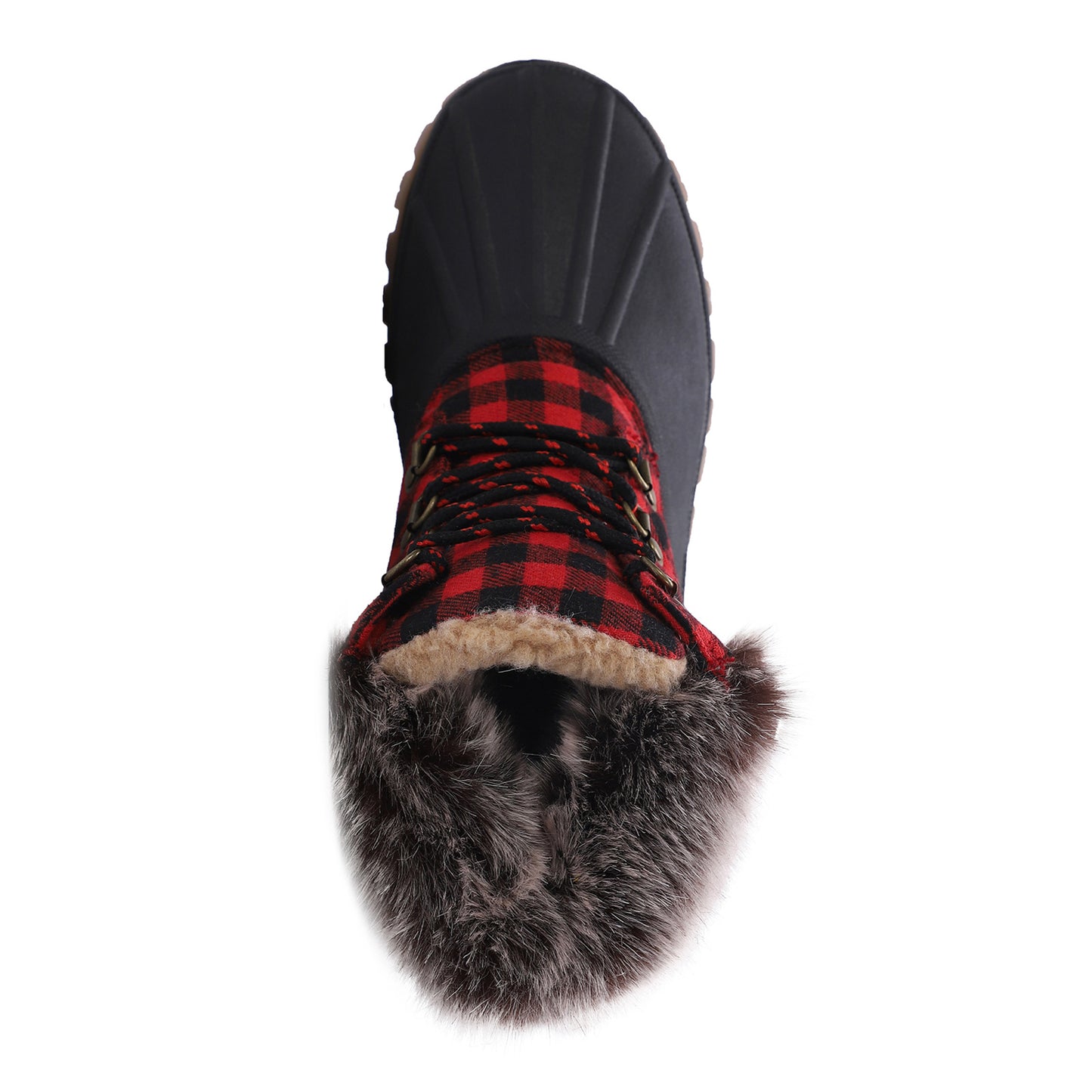 Peltz Shoes Women's Lamo Brielle Boot Red Plaid EW2335-614
