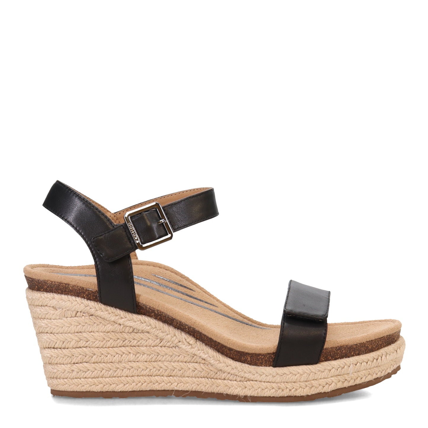 Peltz Shoes Women's Aetrex Sydney Sandal BLACK EW750
