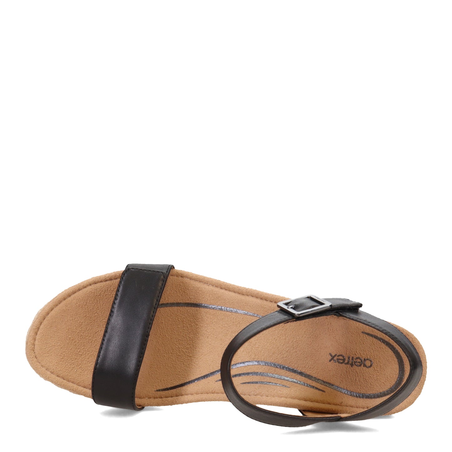 Peltz Shoes Women's Aetrex Sydney Sandal BLACK EW750